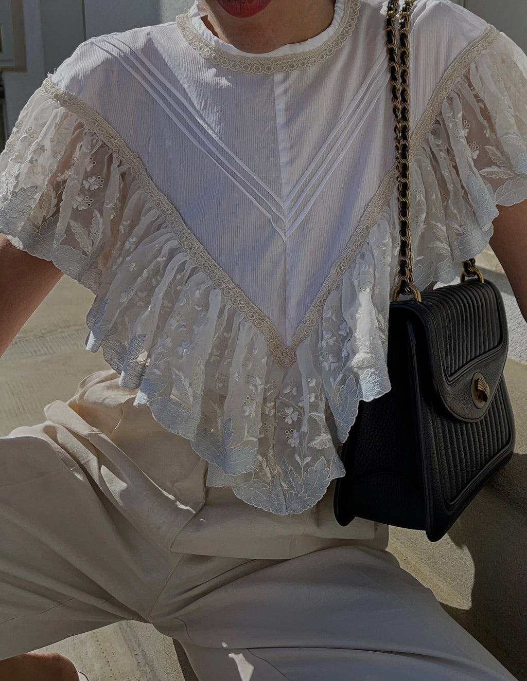 Camicia sartoriale cotone pizzo