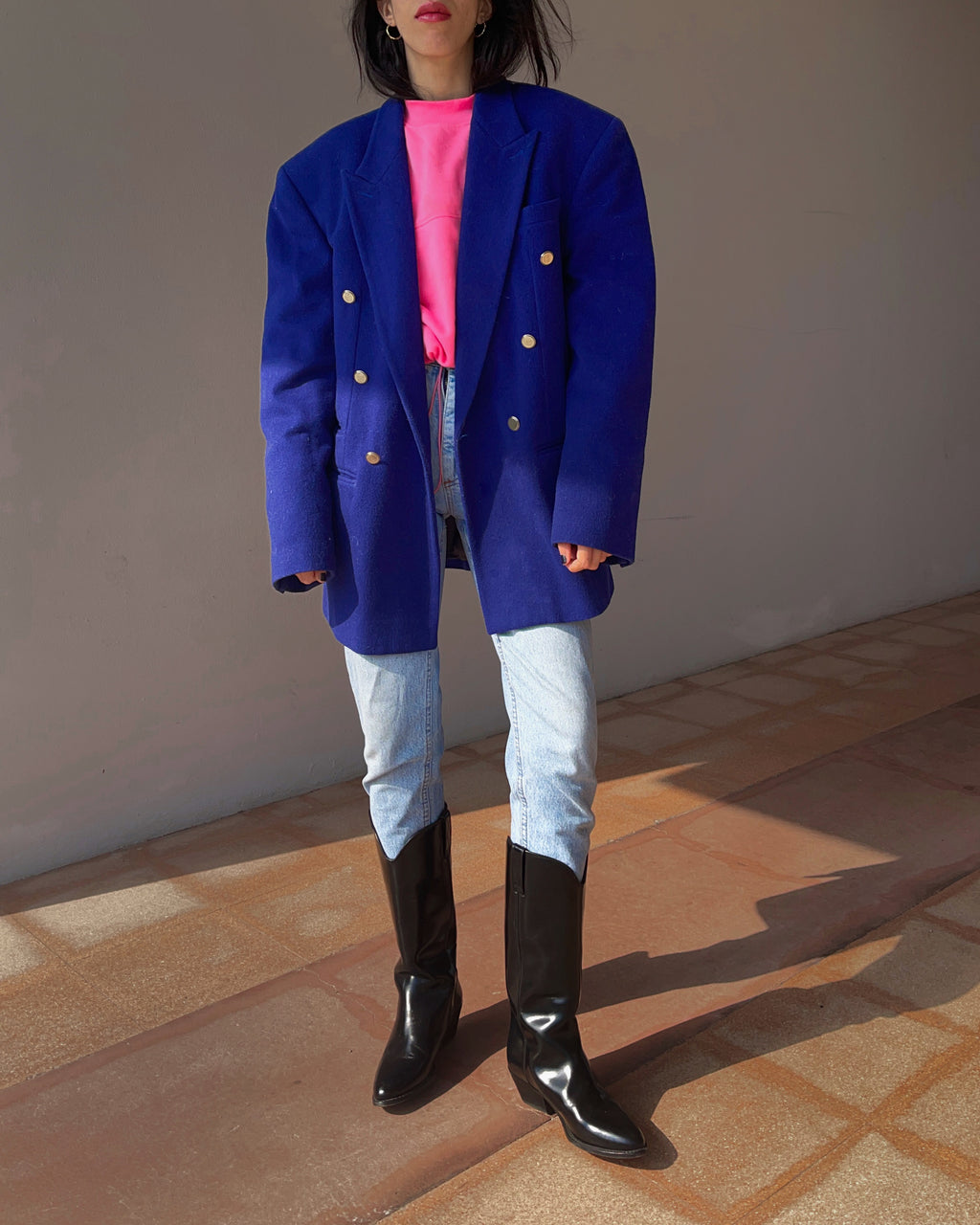 electric blue blazer