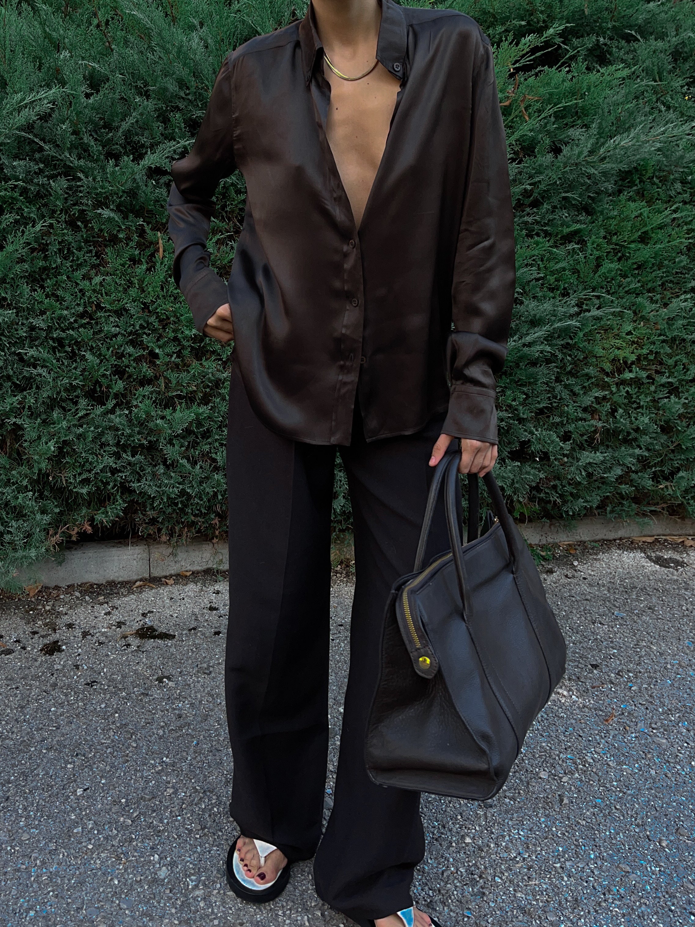 100 liquid silk s max Mara shirt