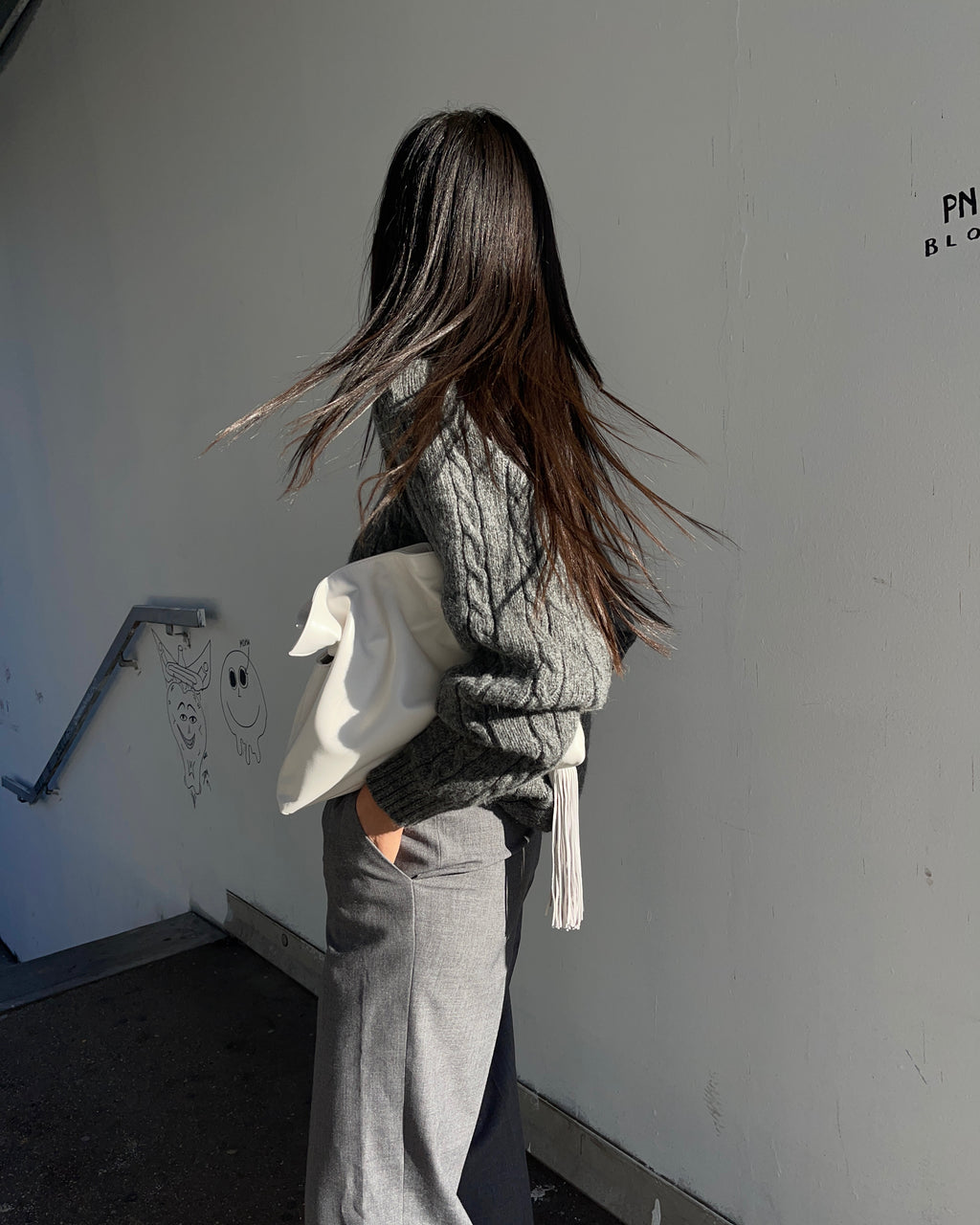 Grey wool jumper