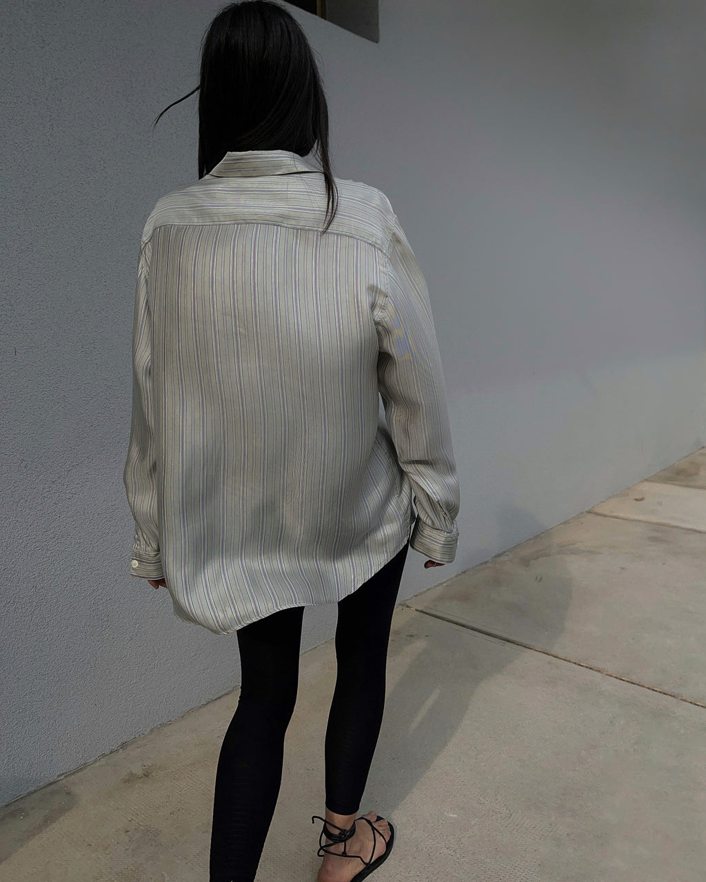 Camicia 100% seta stripes