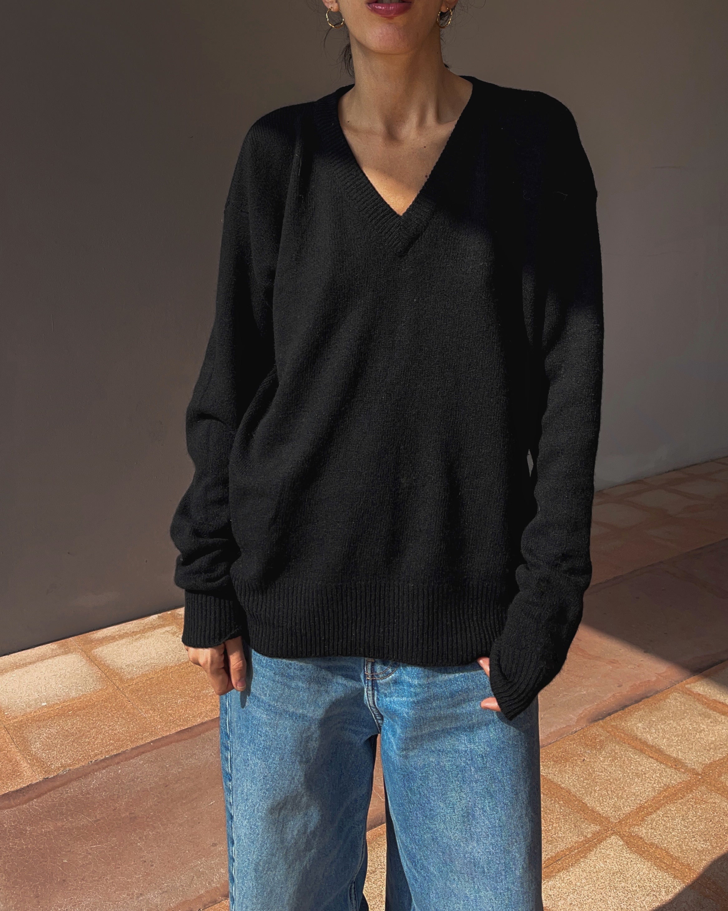Lambswool black jumper
