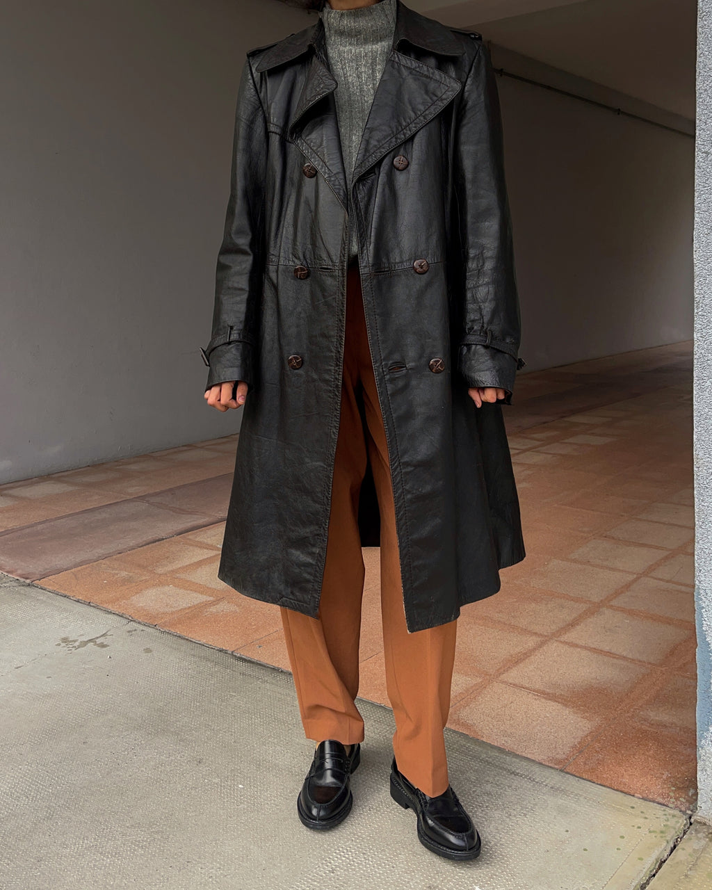 Brown chocolate trench