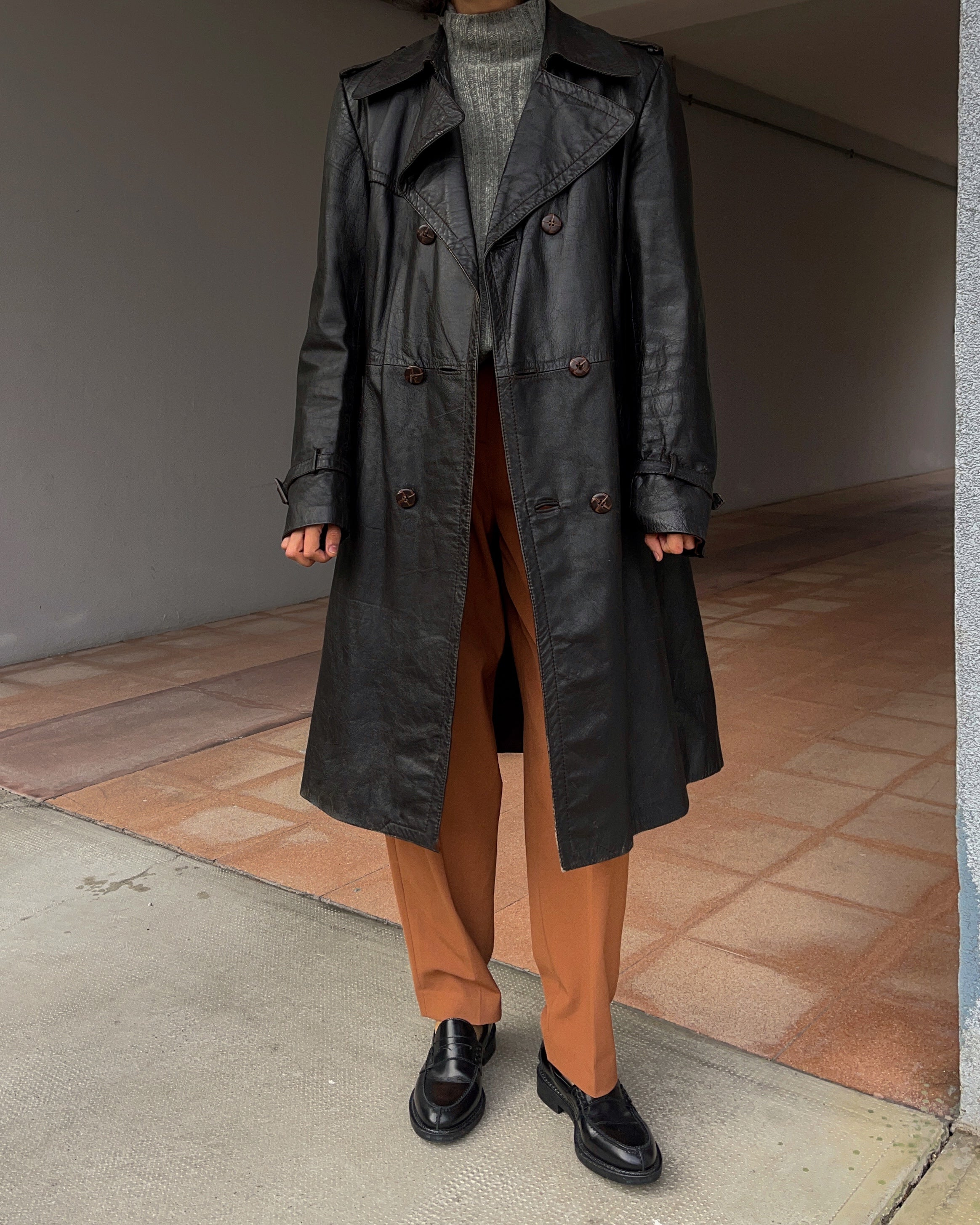 Brown chocolate trench