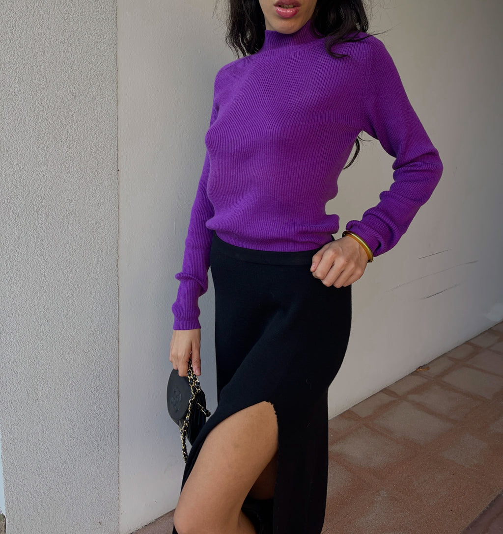 Violet merino jumper