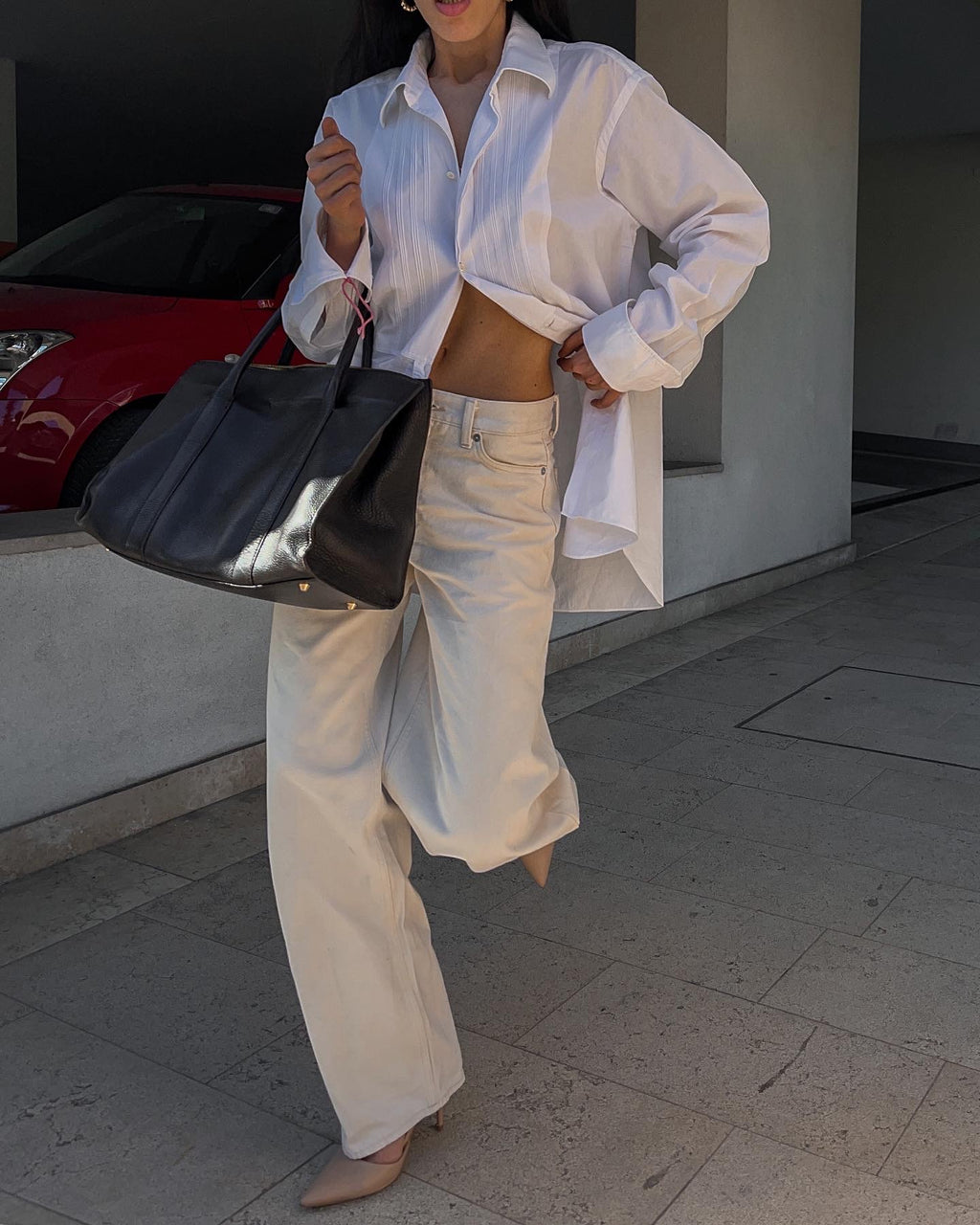 White crispy shirt