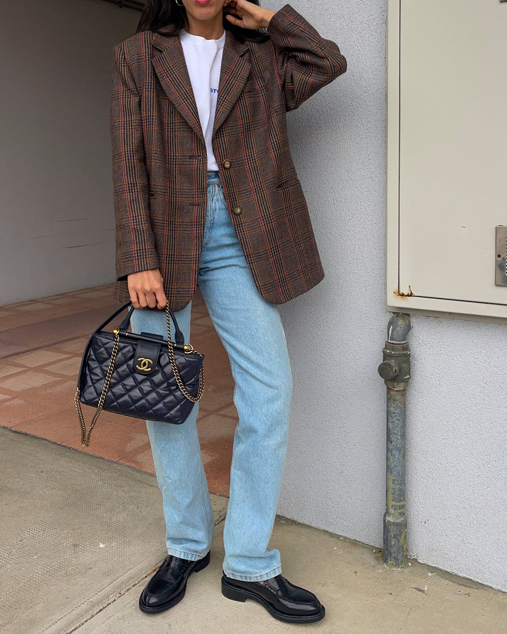 max mara group Check wool blazer