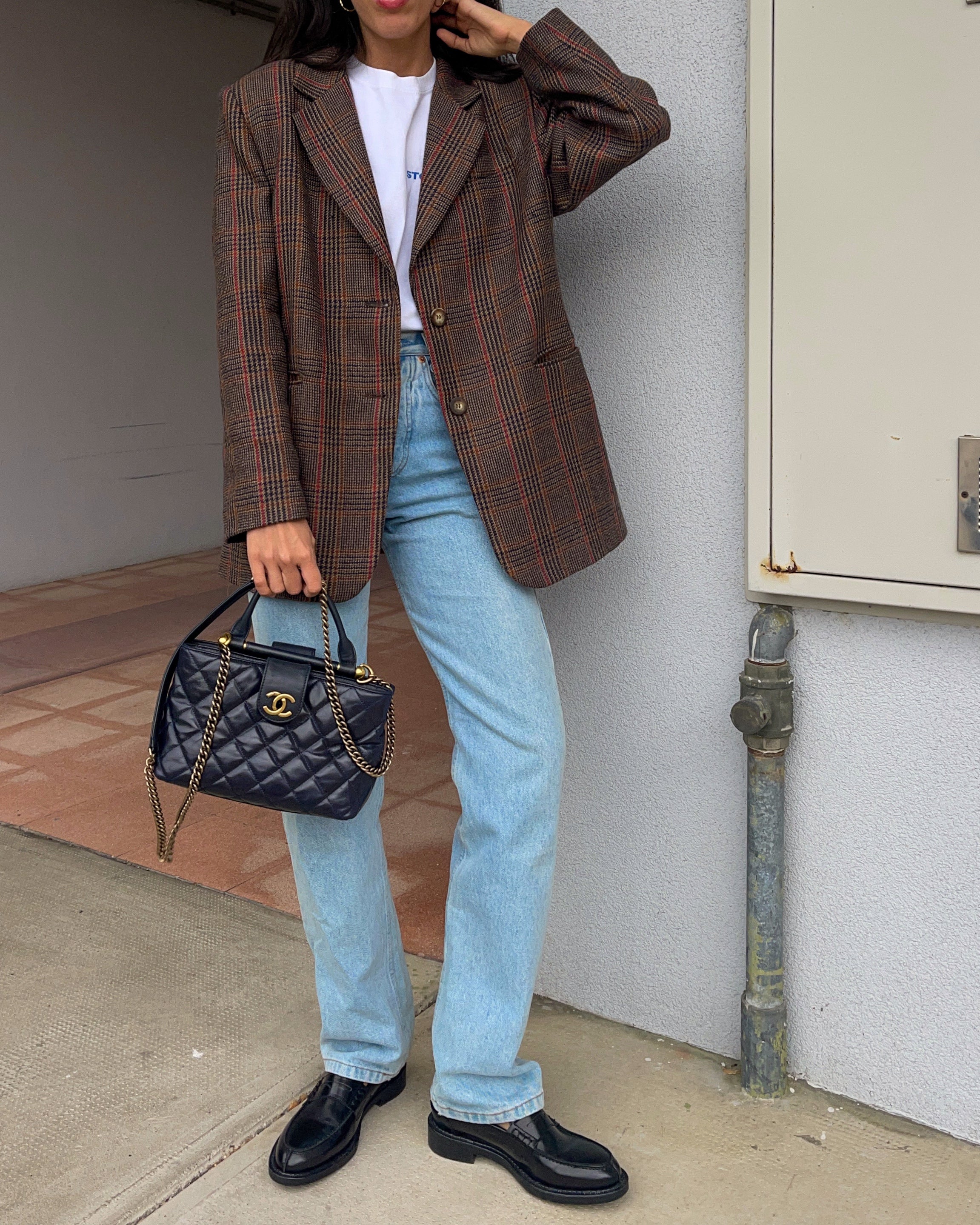max mara group Check wool blazer