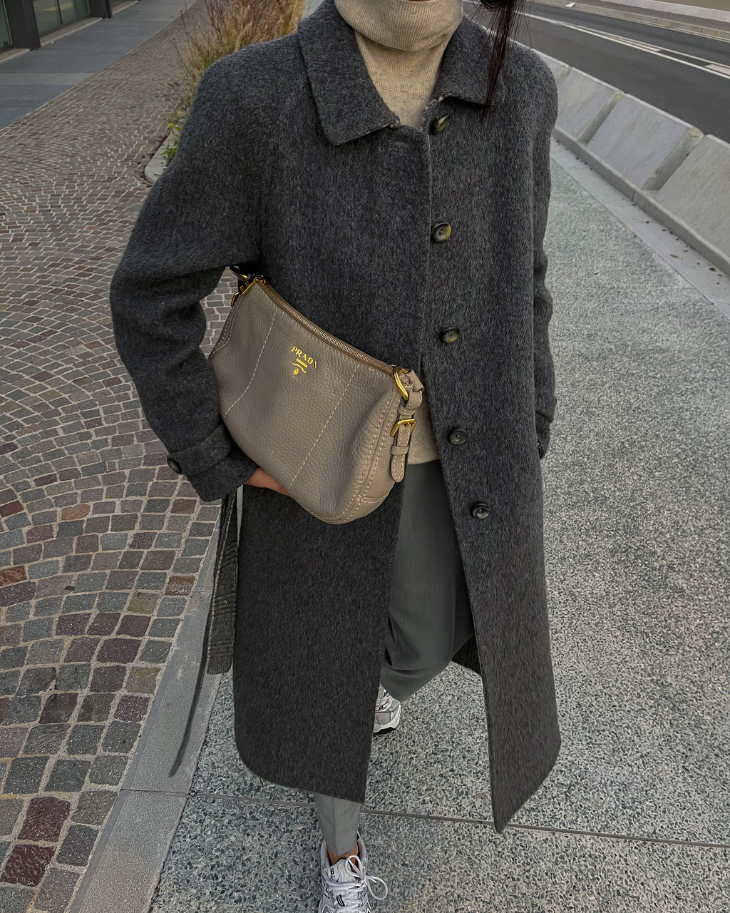Cappotto grigio alpaca wool
