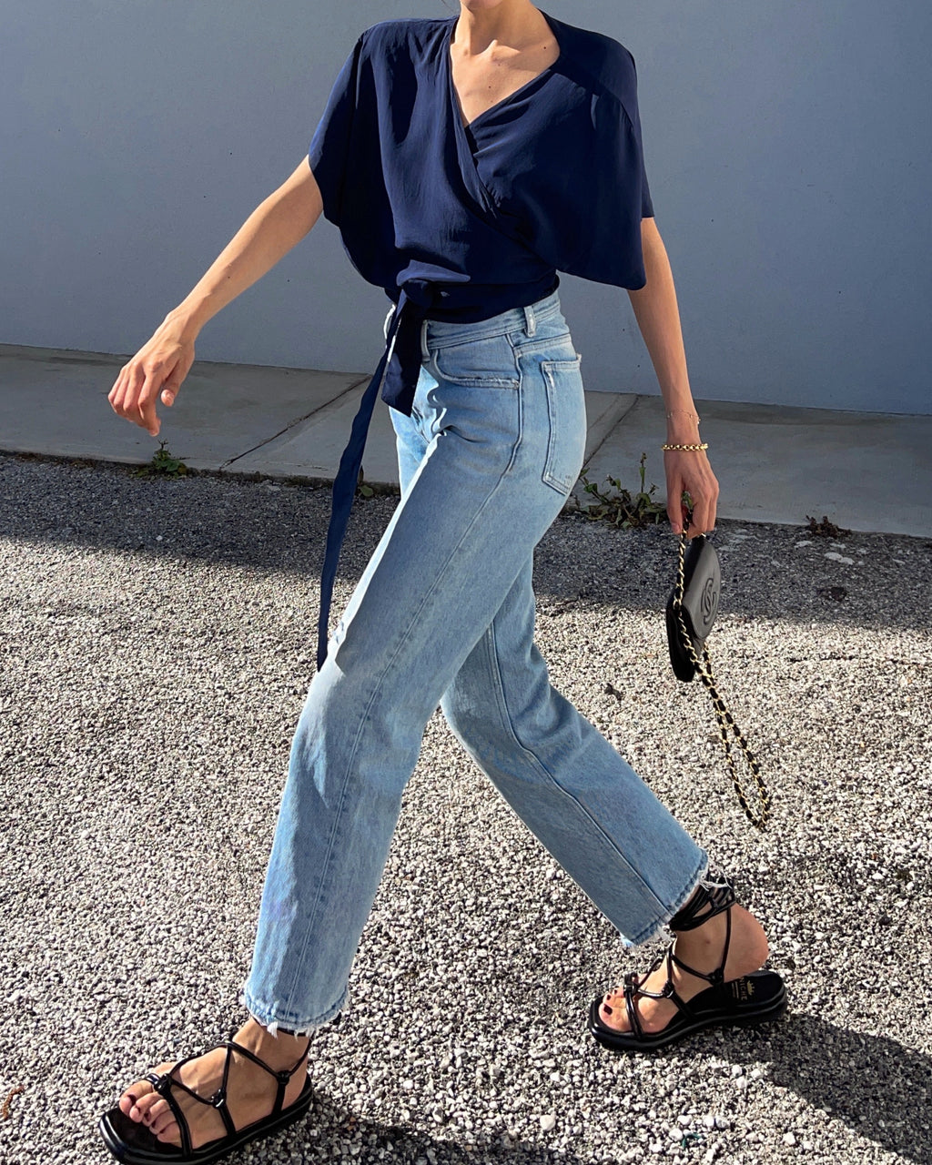 Blue Silk shirt *