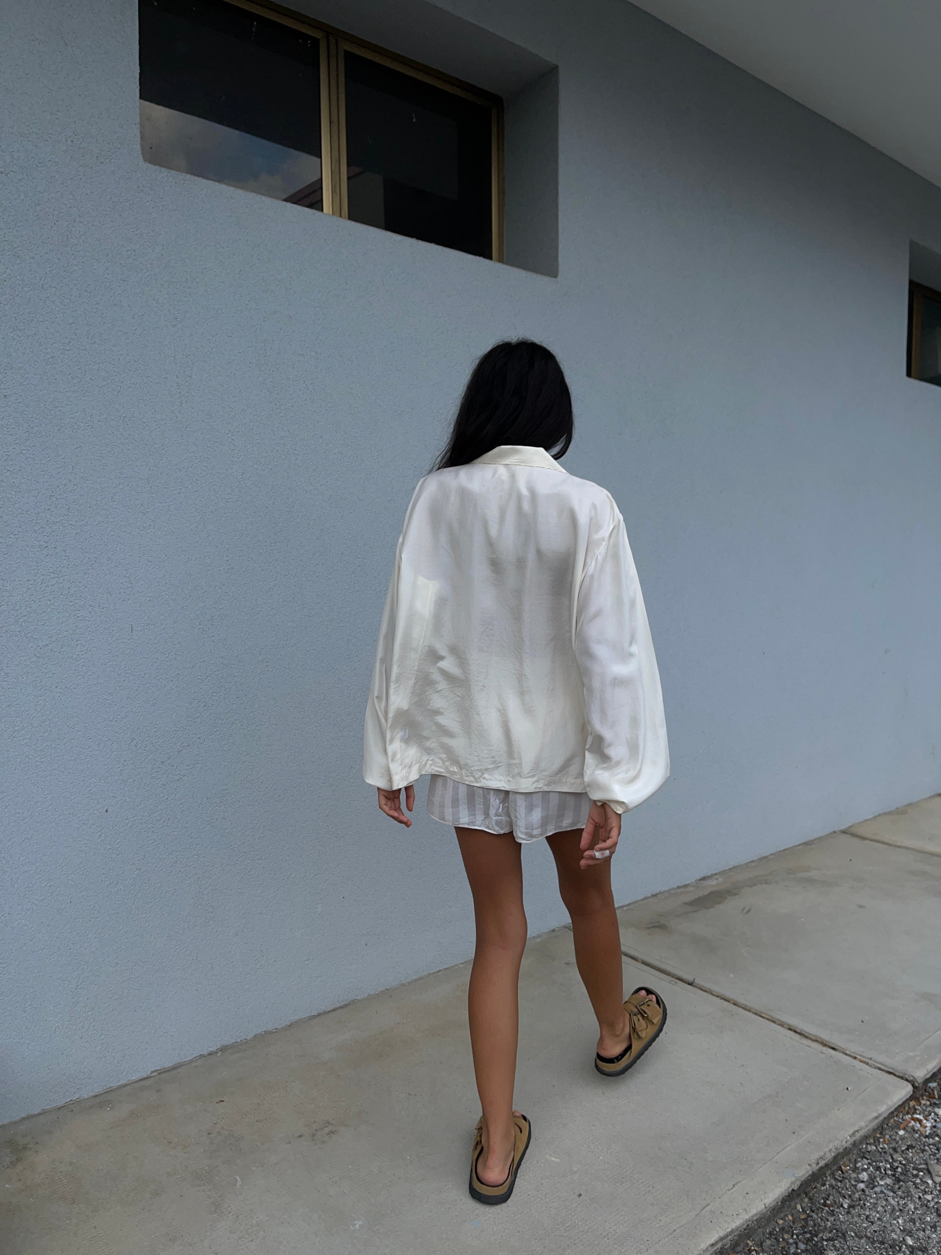 100% silk embroided shirt
