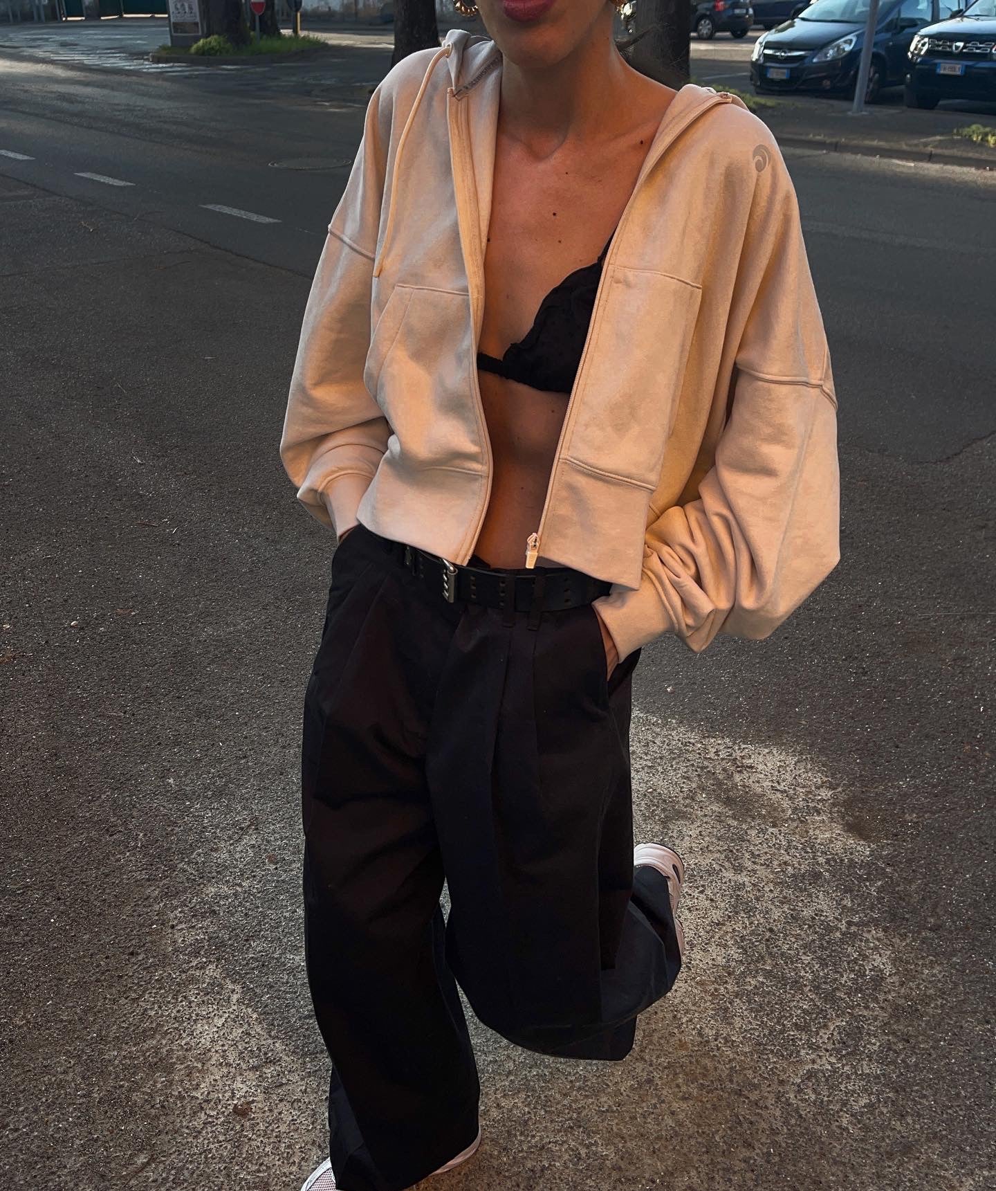 Ultra wide leg cotton trousers