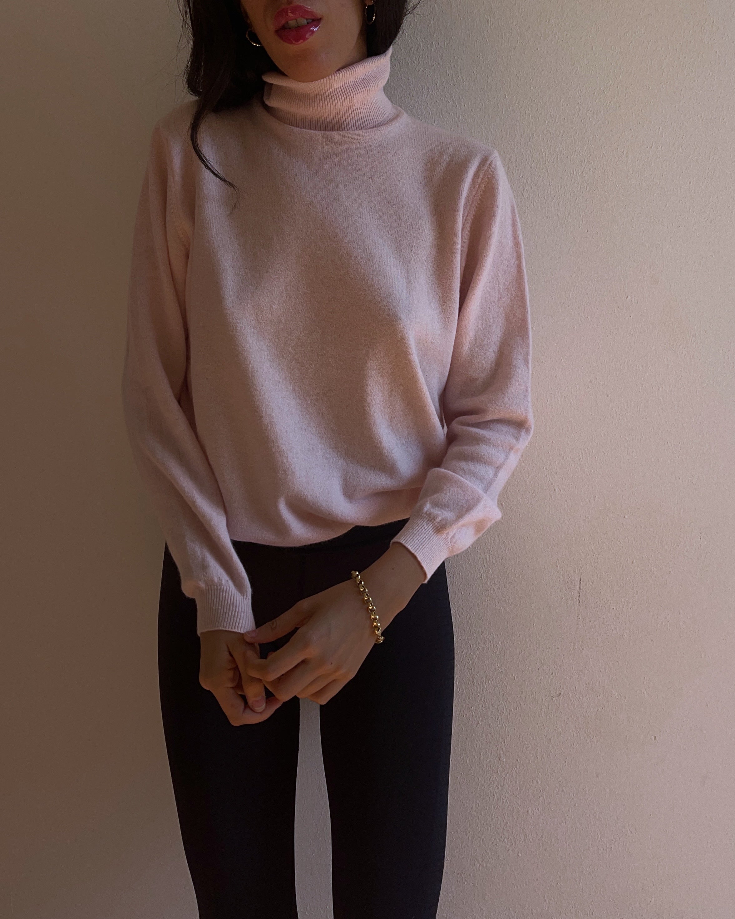 Angora blend pink jumper