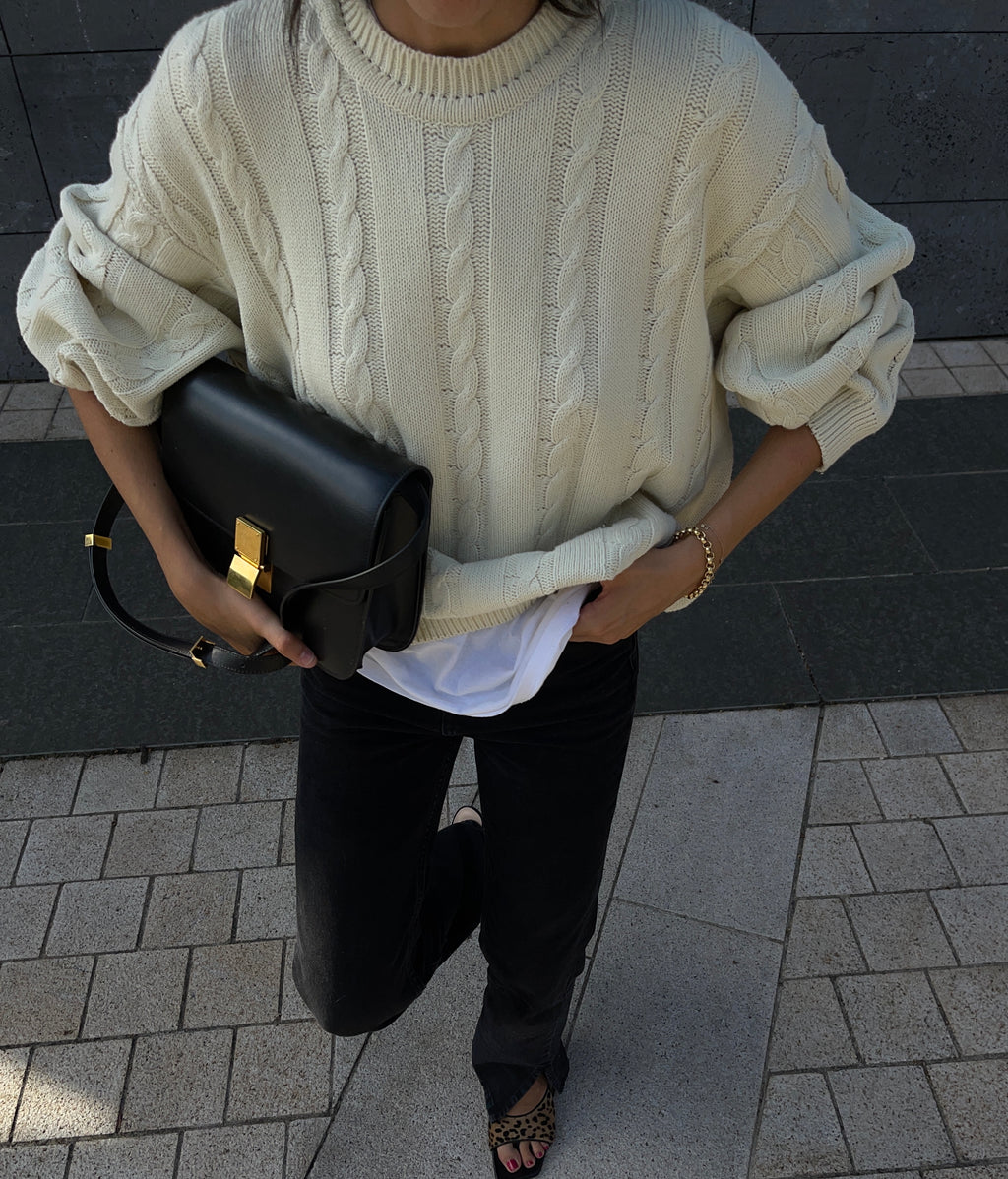 Cable knit jumper