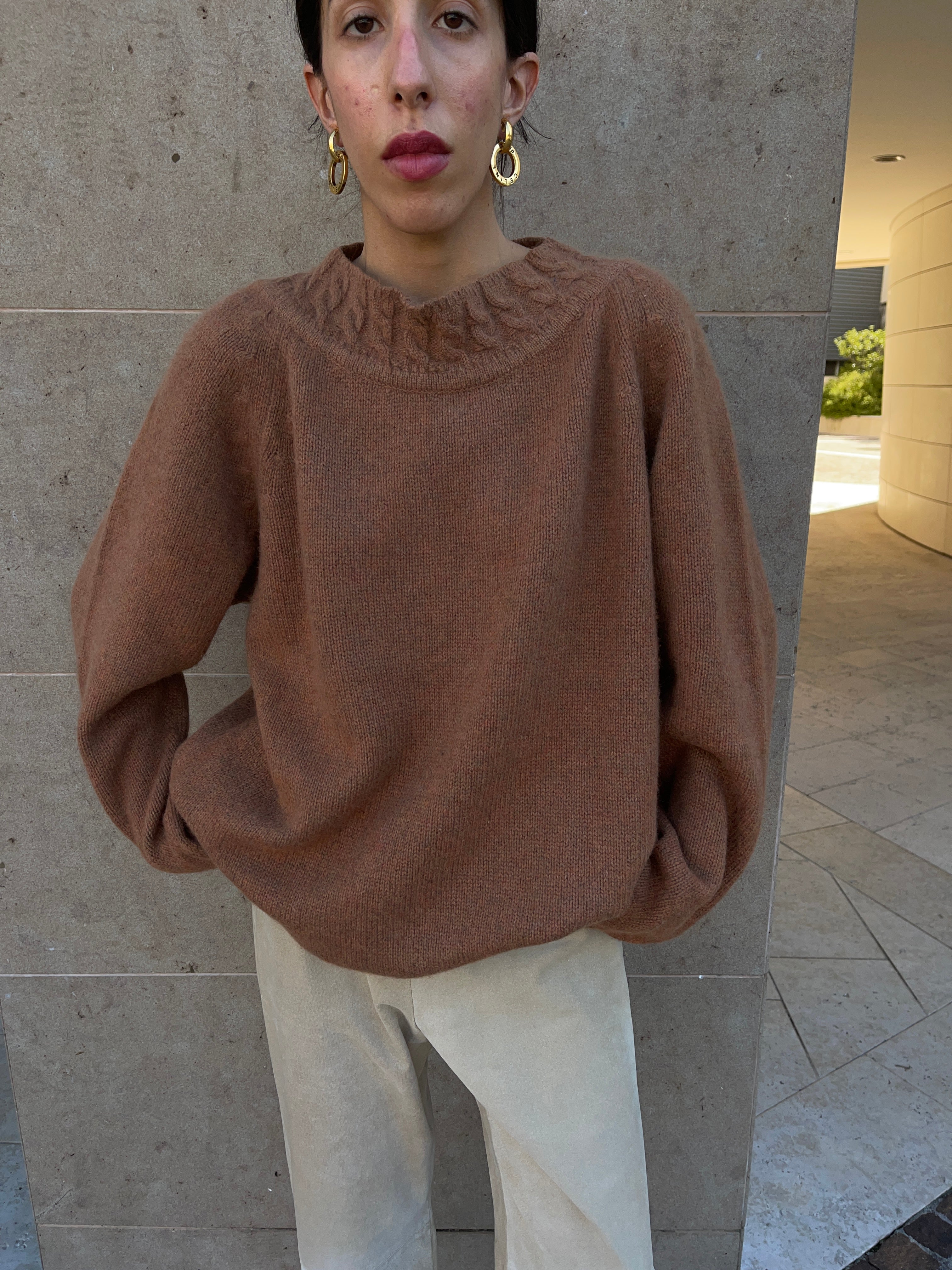Maxi pull over angora blend