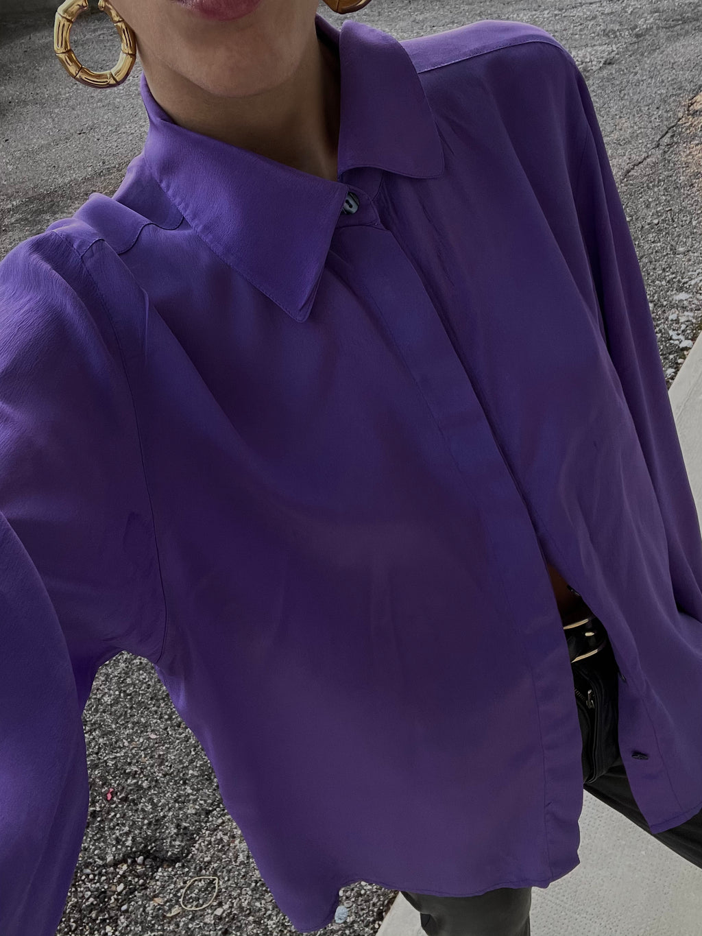 Silk blend Violet shirt