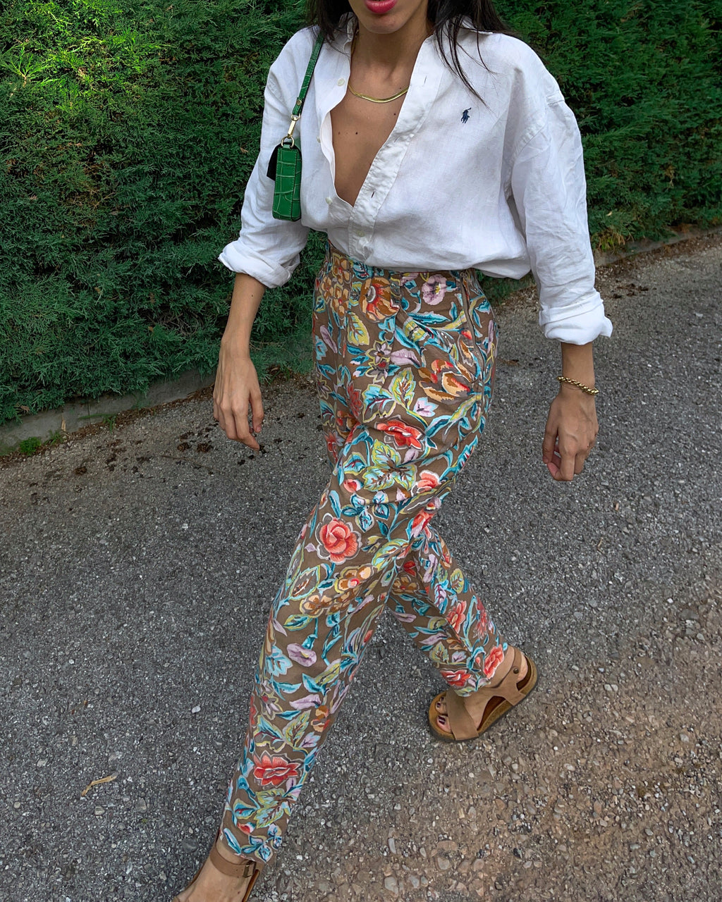 Funny but chic linen  trousers