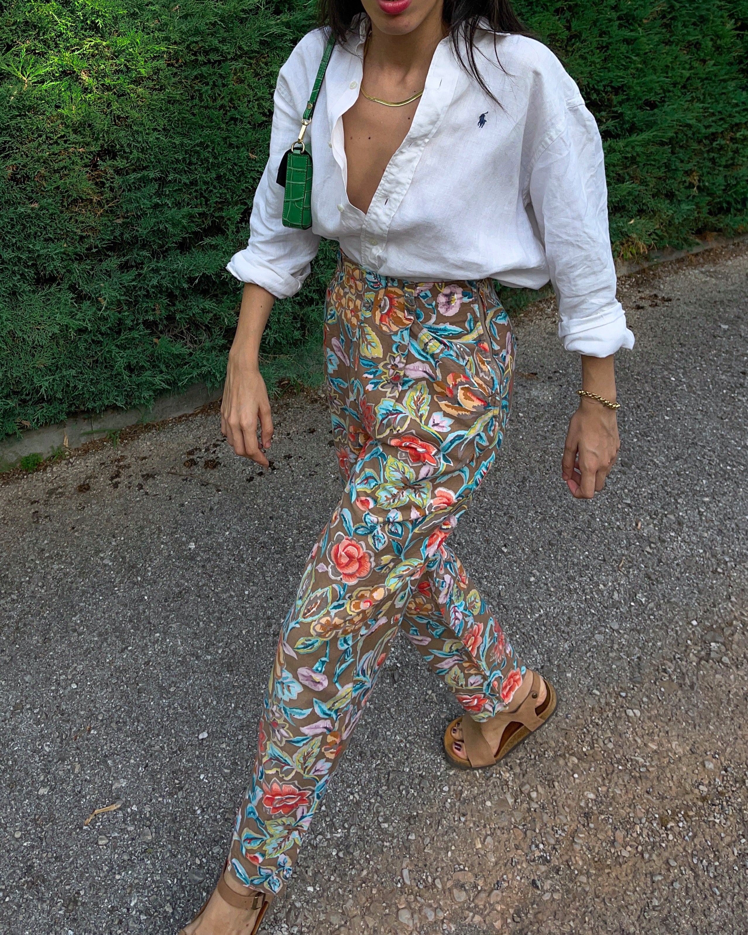 Funny but chic linen  trousers