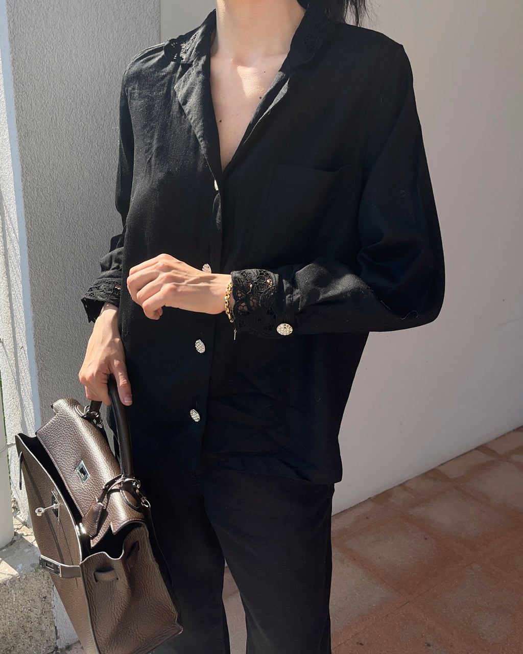 Cotton black shirt