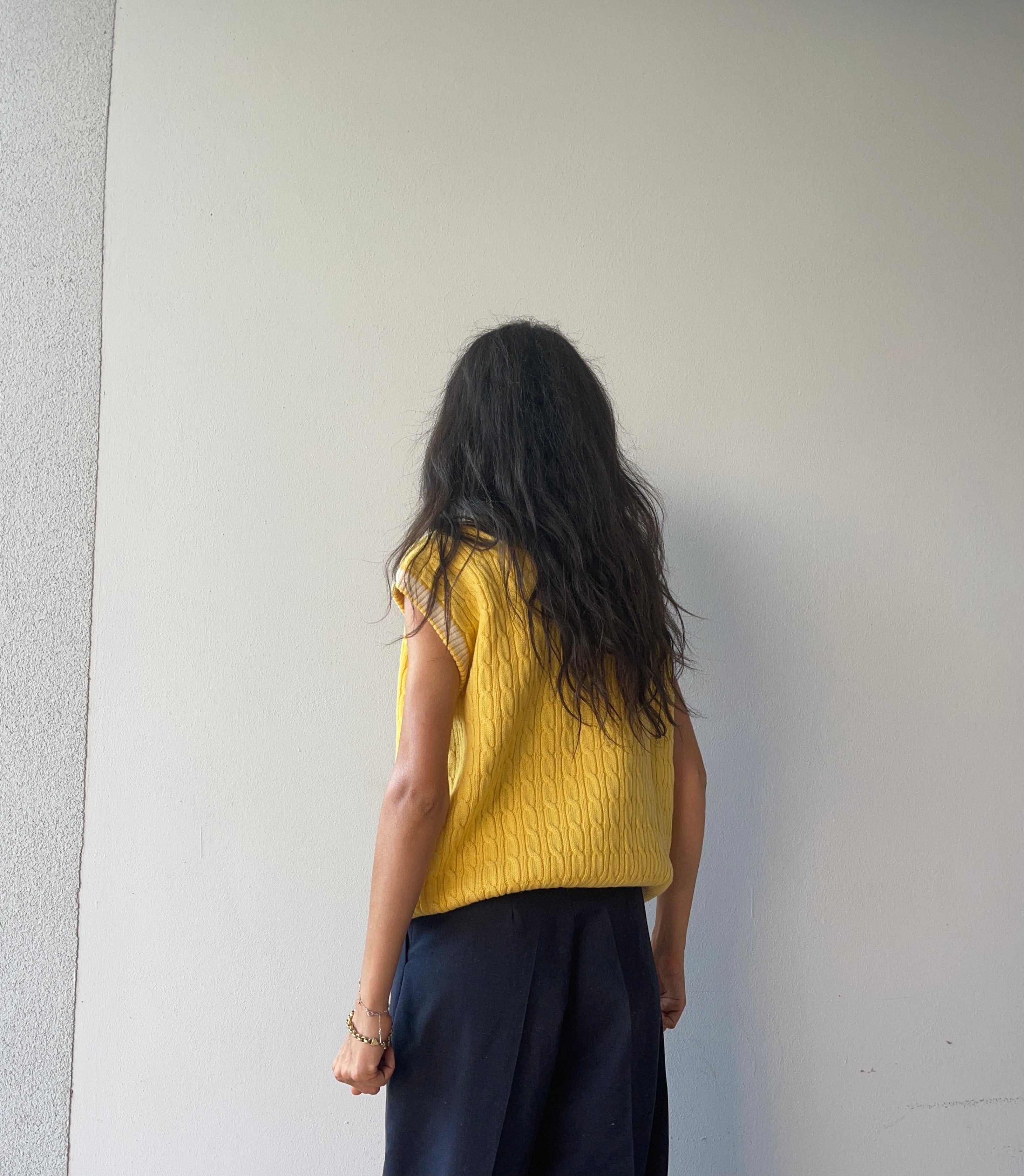 Ysl yellow wool vest