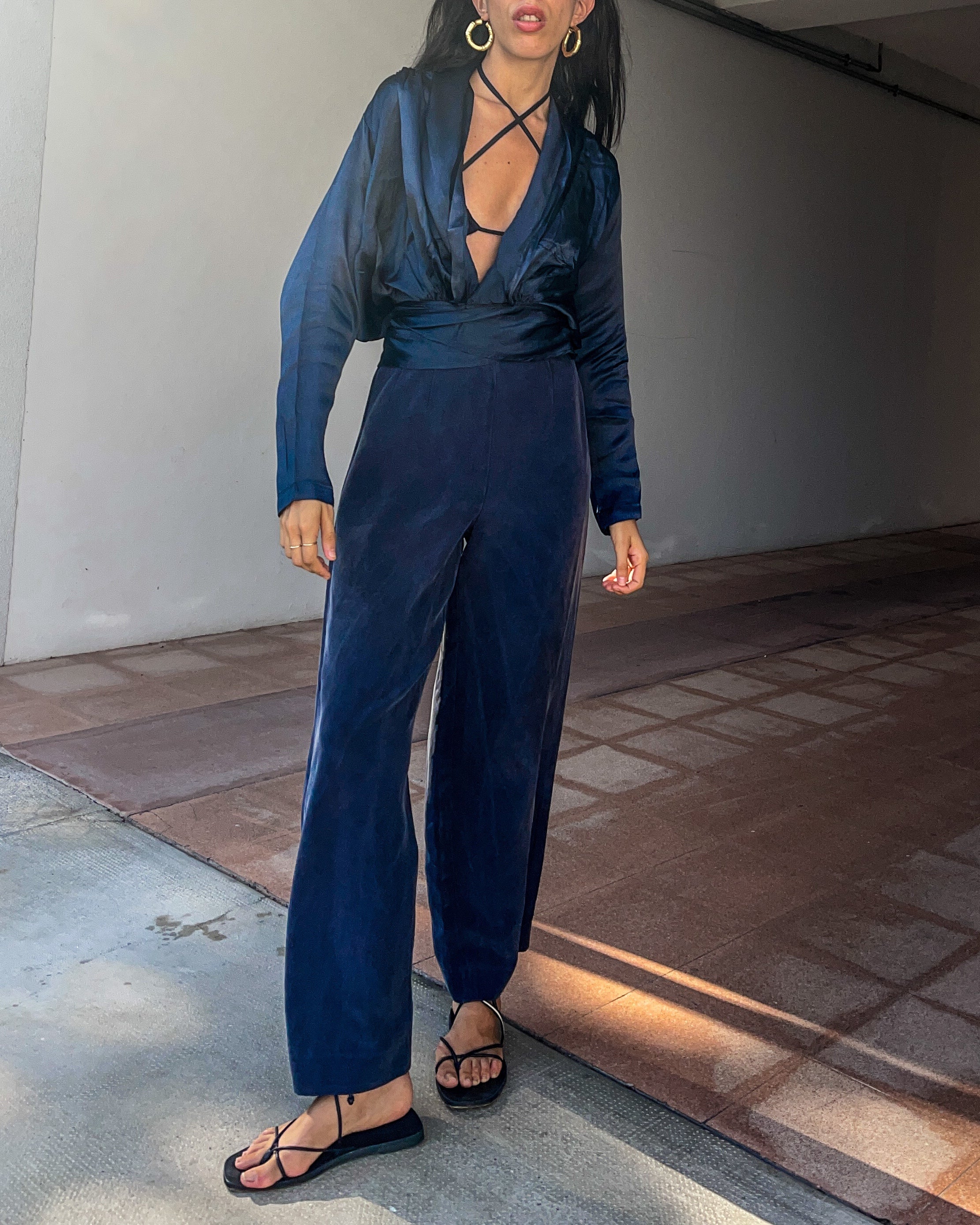 100 silk trousers