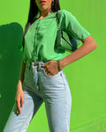 Silk green shirt