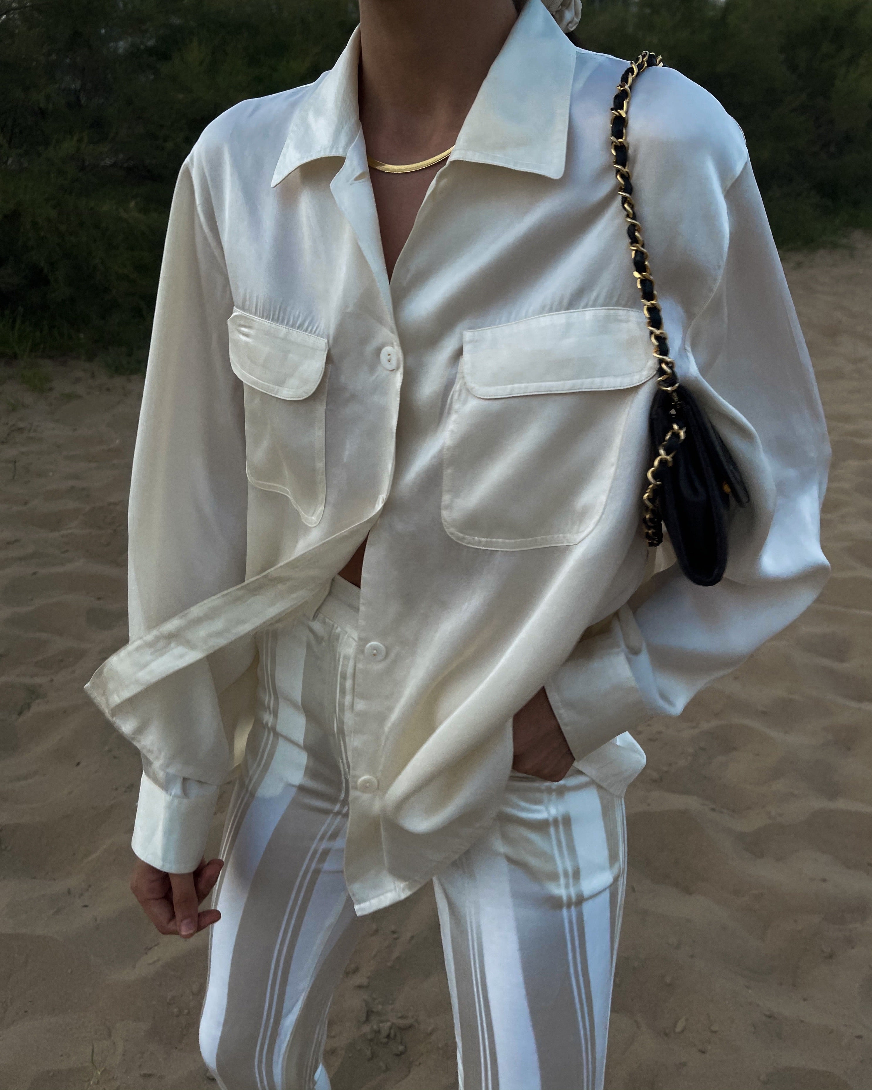 Liquid silk shirt
