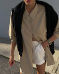 Camicione 100% seta beige