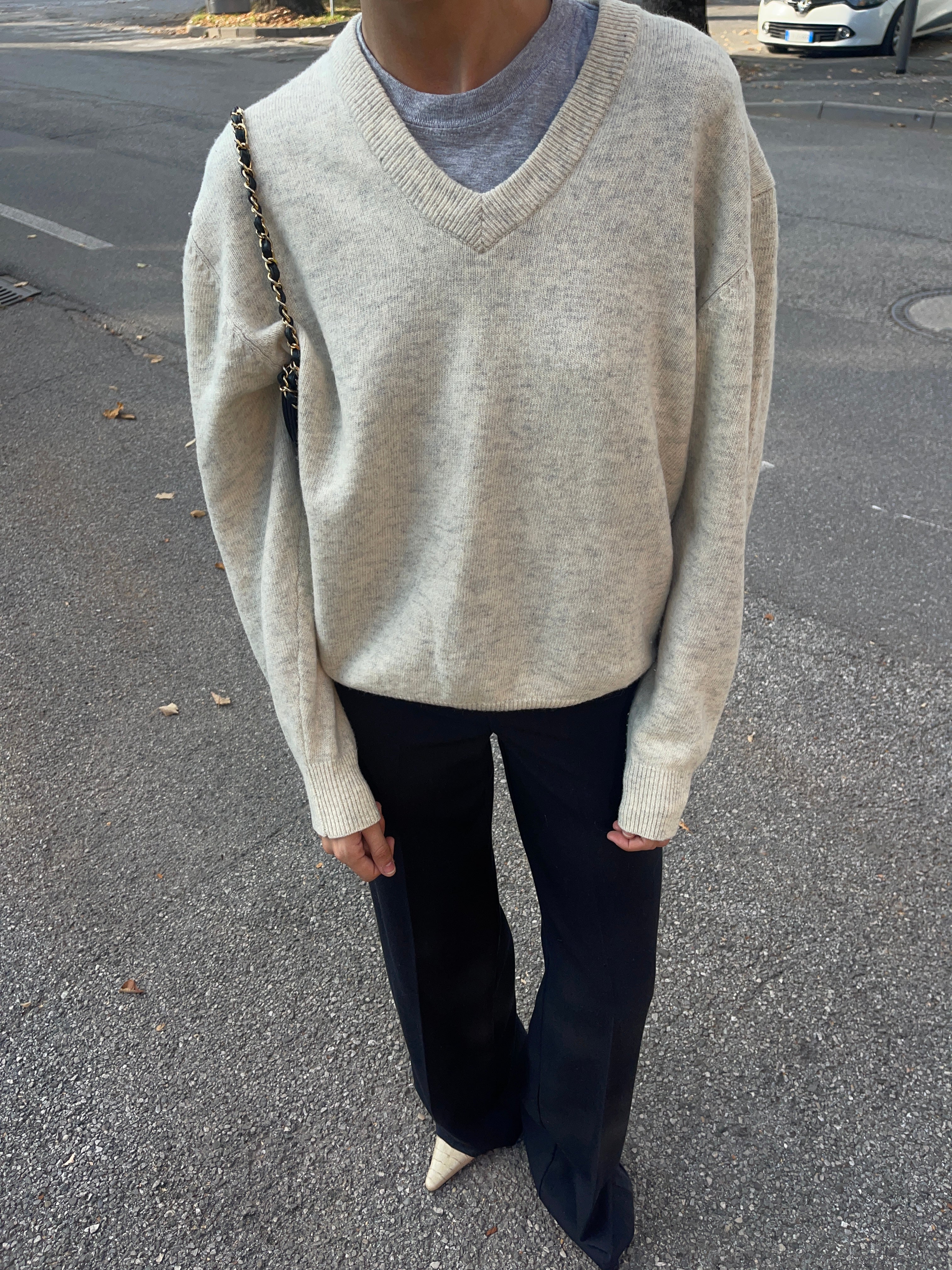 100 labswool melange jumper