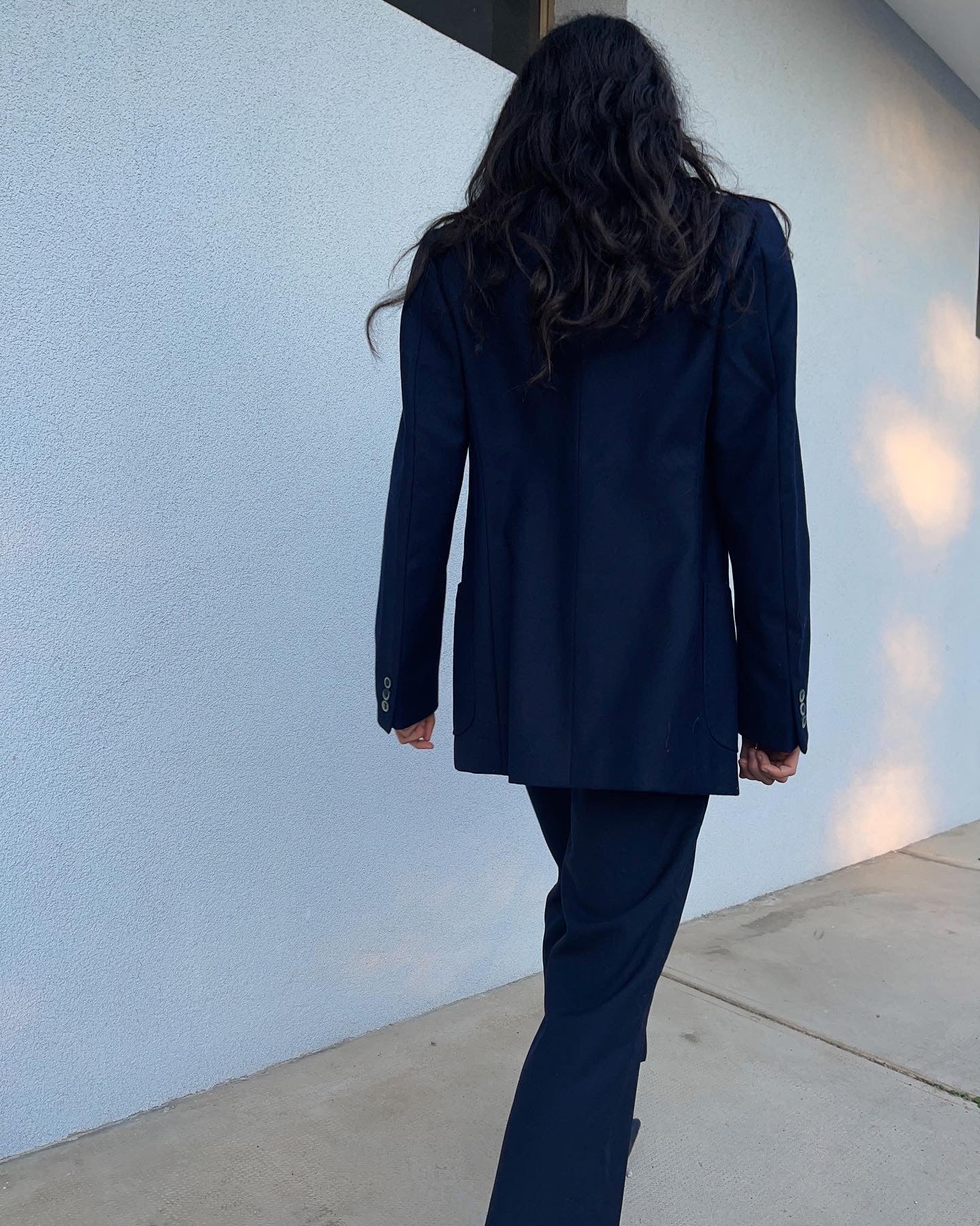 Blazer blu 100 lana