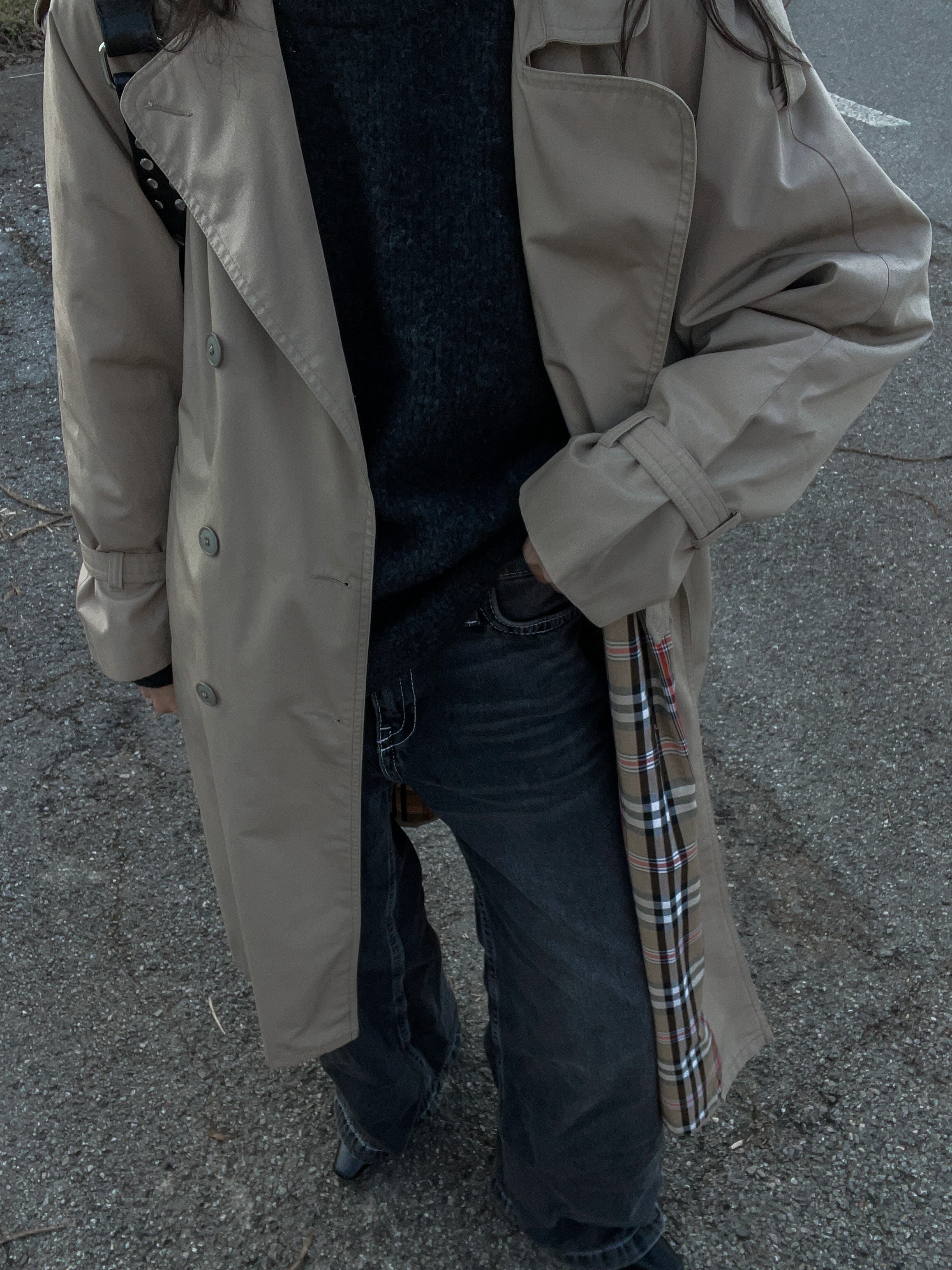 Check vintage trench