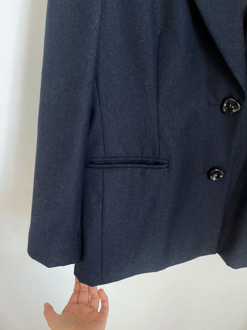 Blue wool blazer