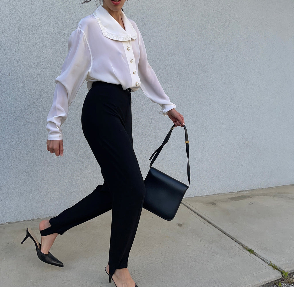Silk blend maxi collar shirt