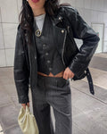 Chiodo vintage pelle