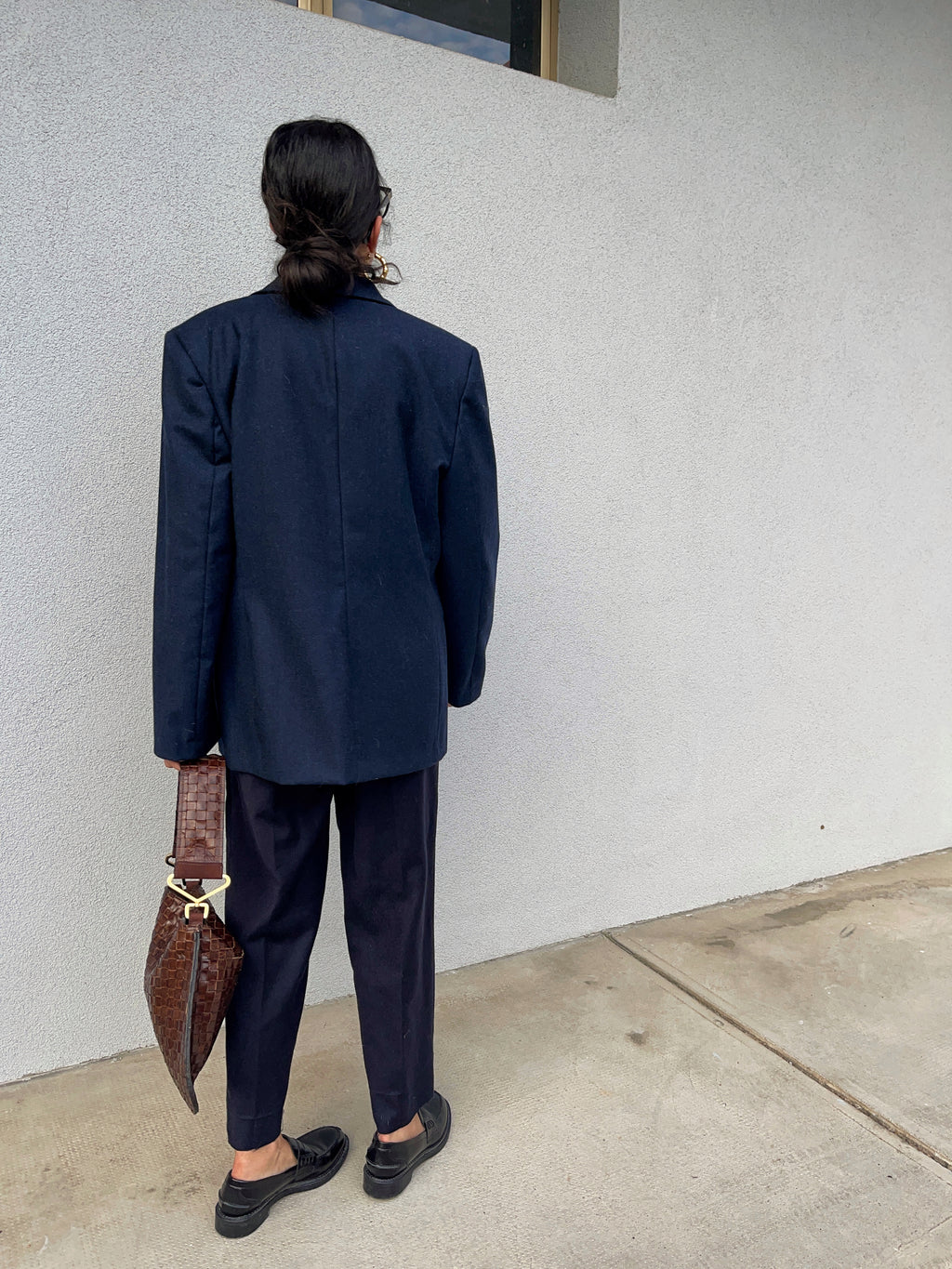 Blue wool blazer