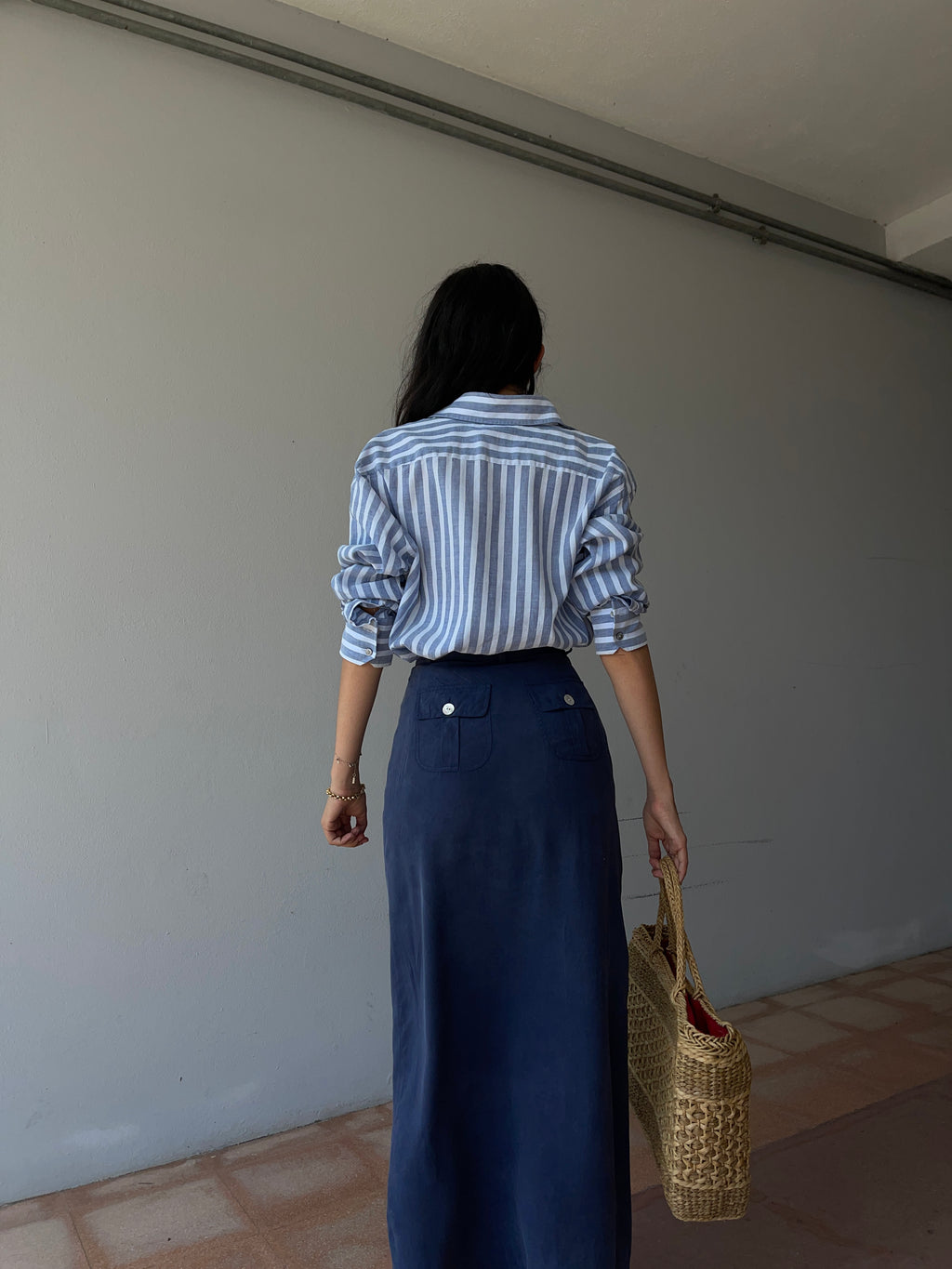 100 silk saint TROPEZ skirt