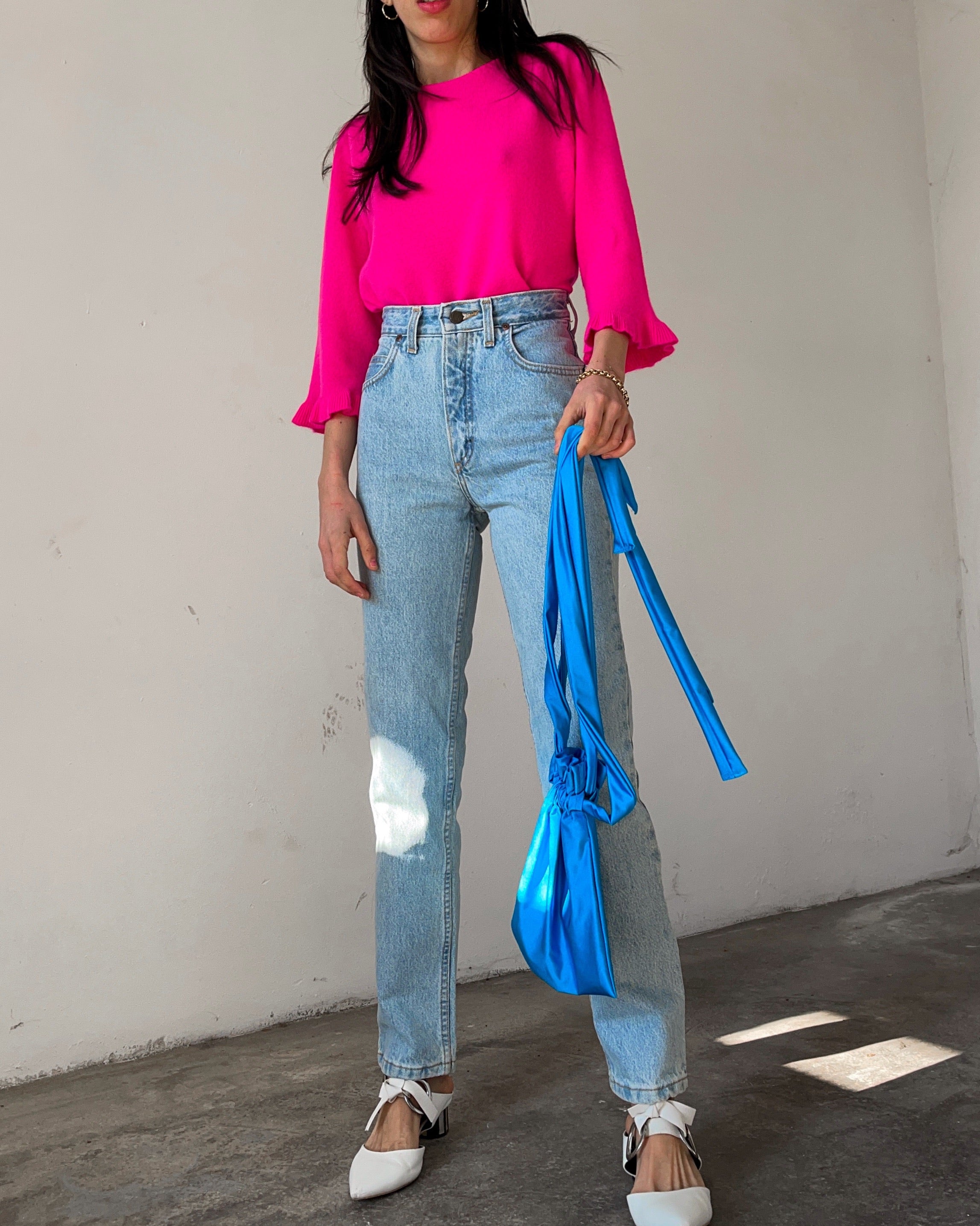 100% cashmere bright fucsia jumper