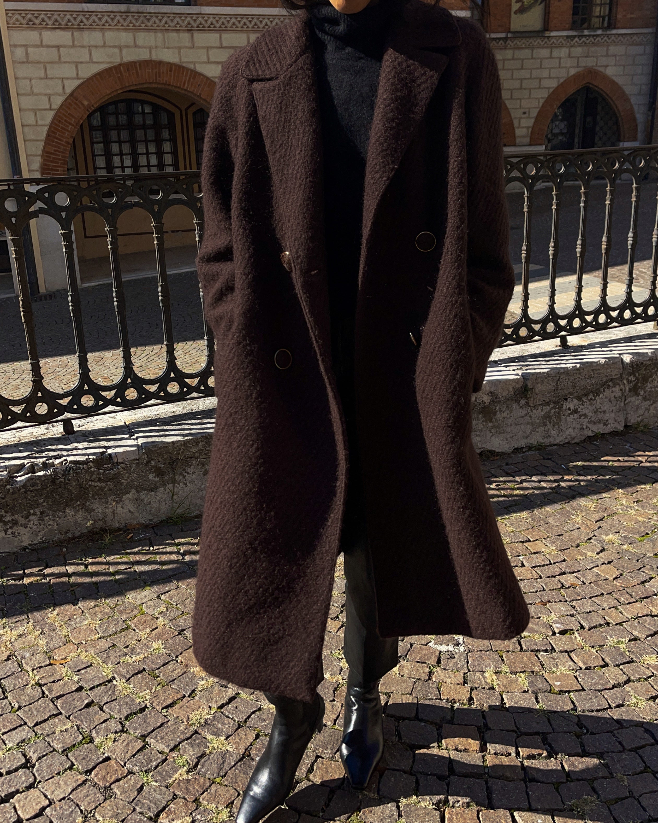 Chocolate wool coat