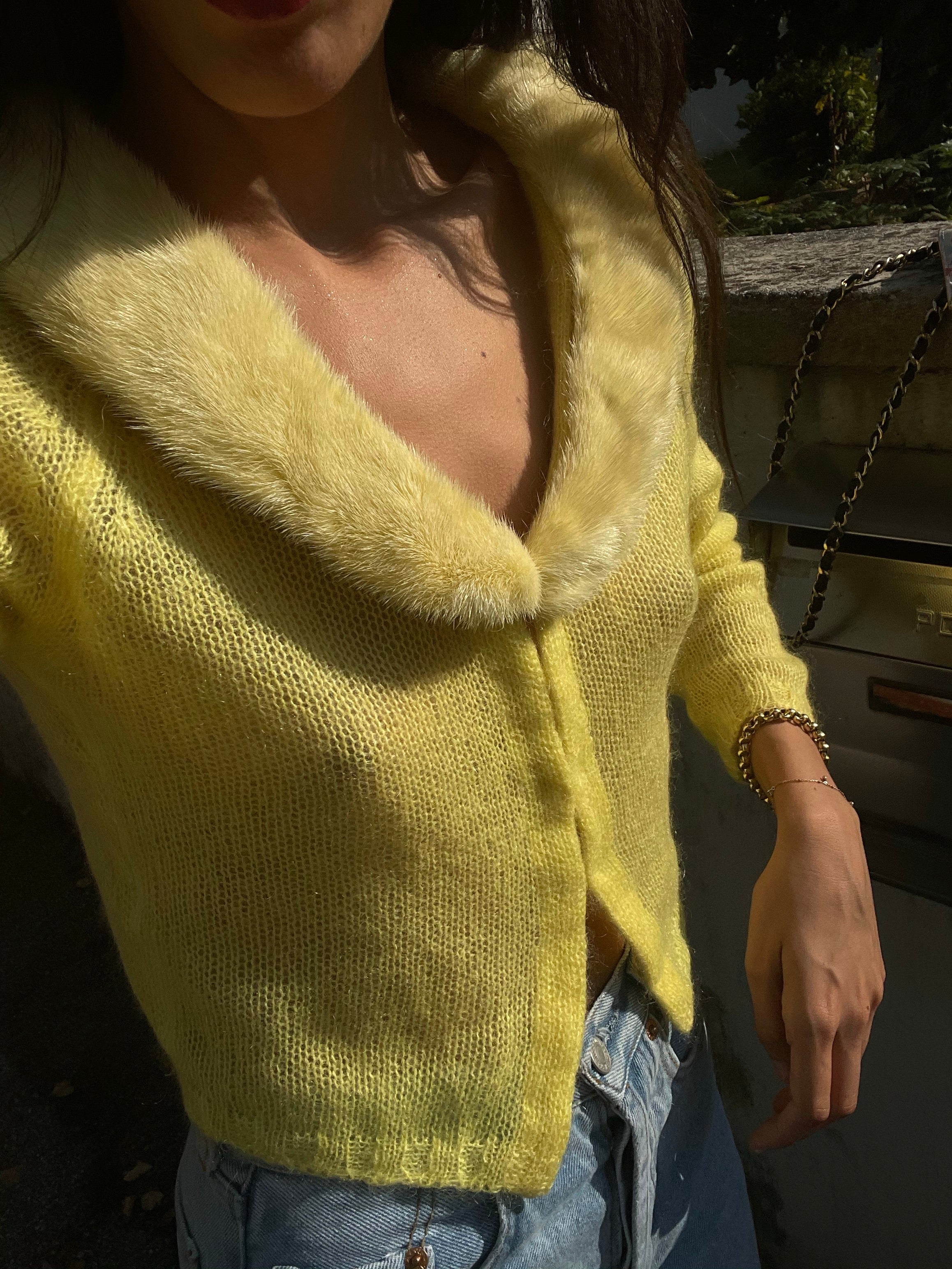 Bluemarine yellow cardigan