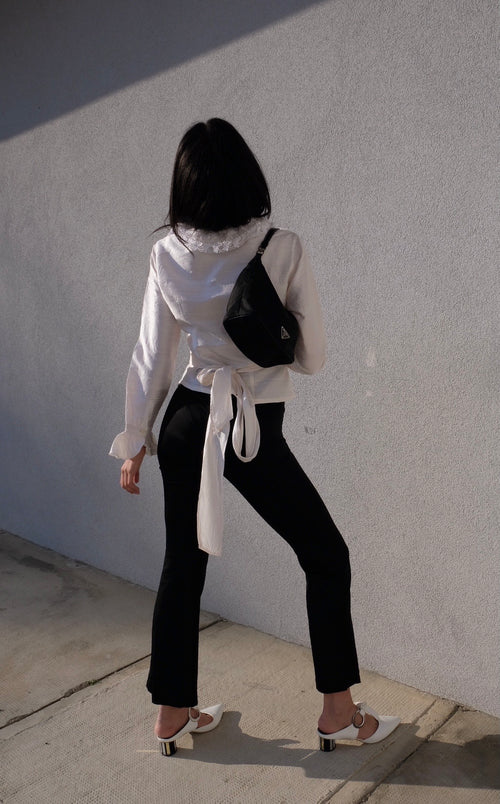 100% pure silk wrap blouse