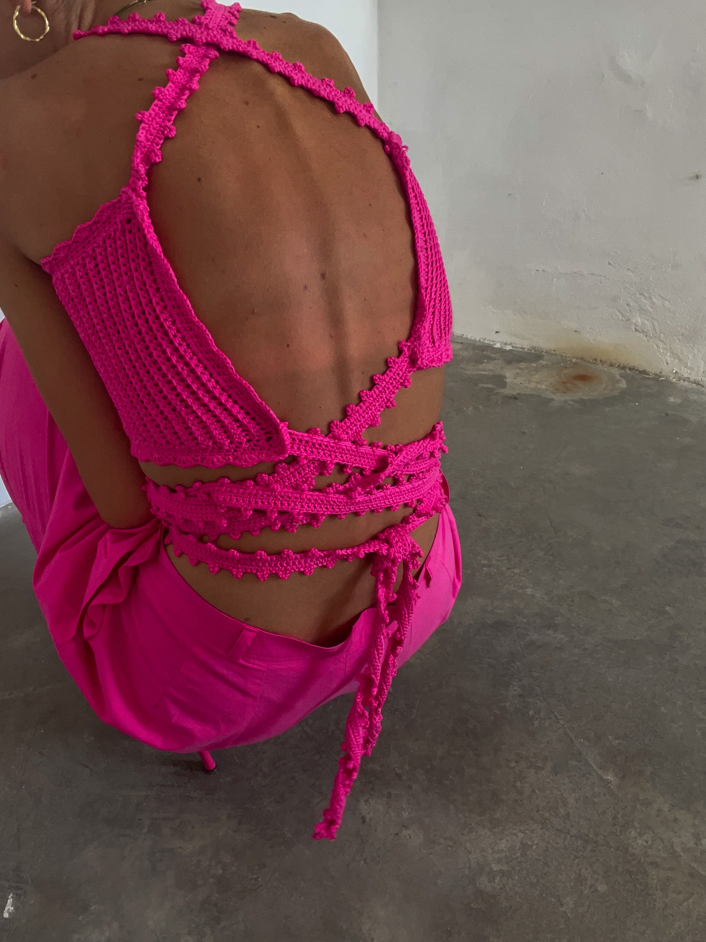 SPORTMAX fucsia pants