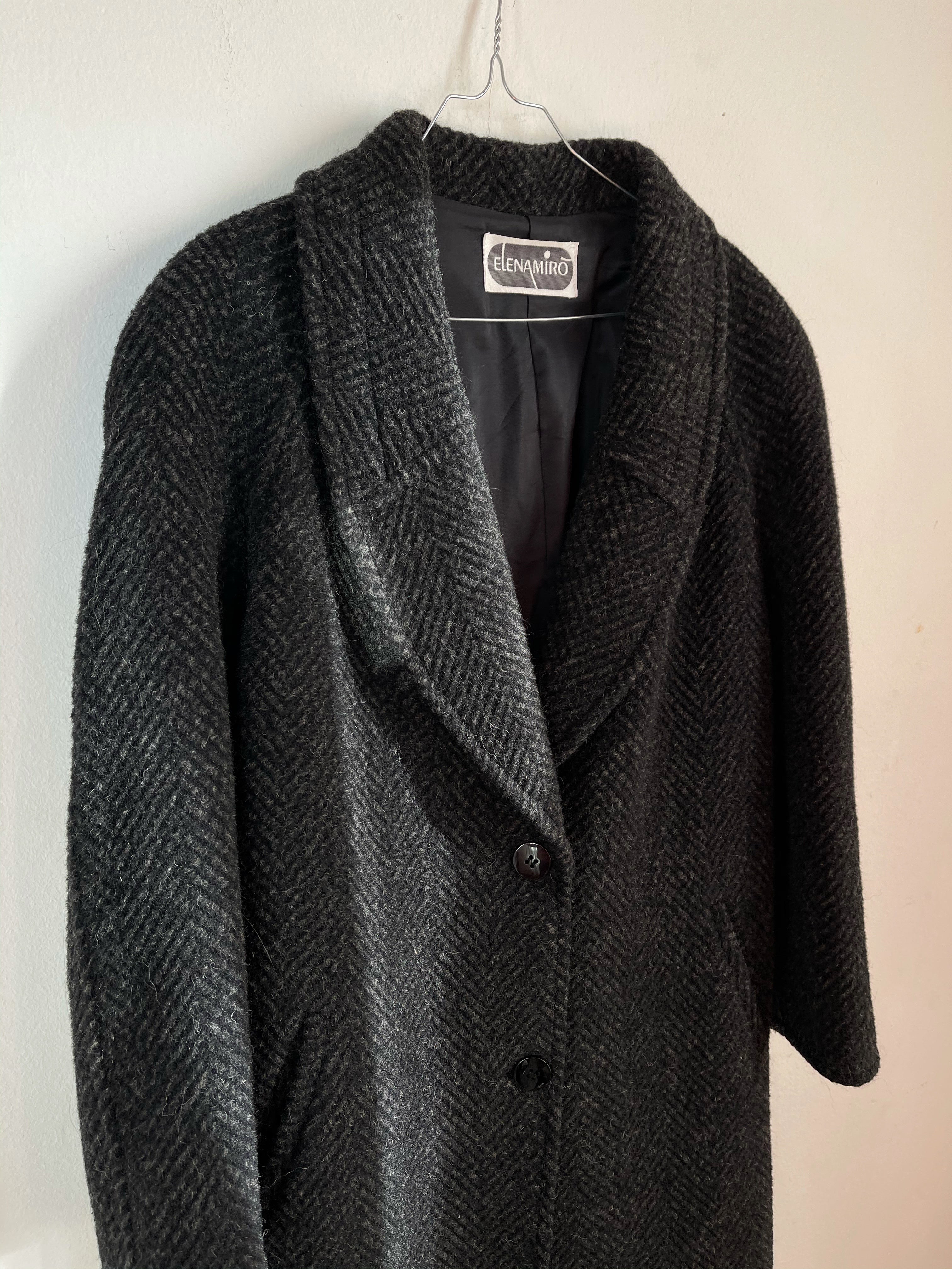Elena miró herringbone coat