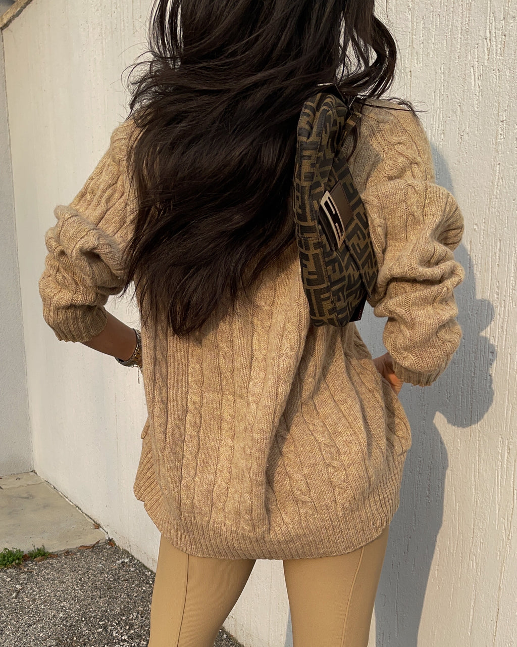 100% wool cable knit jumper