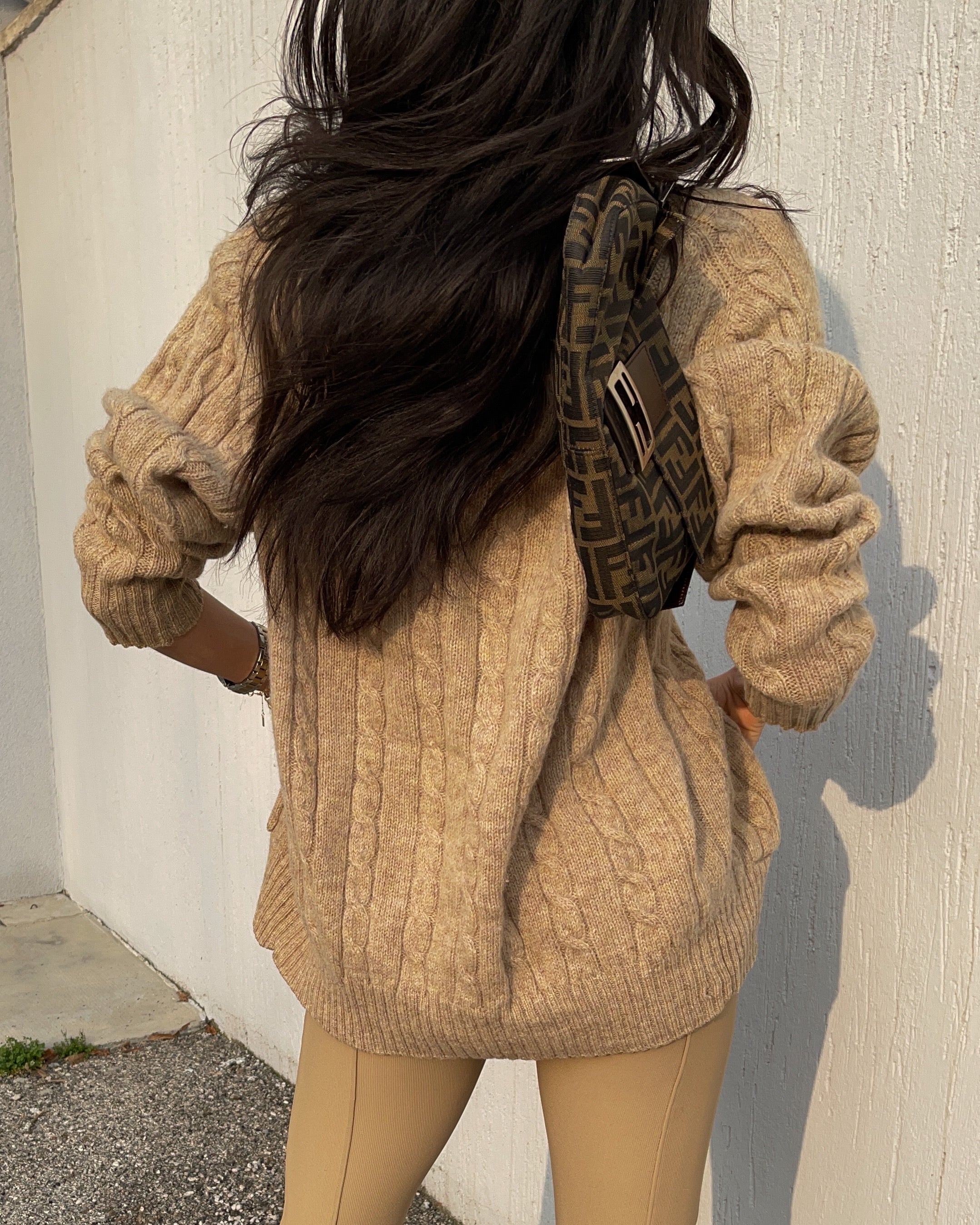 100% wool cable knit jumper
