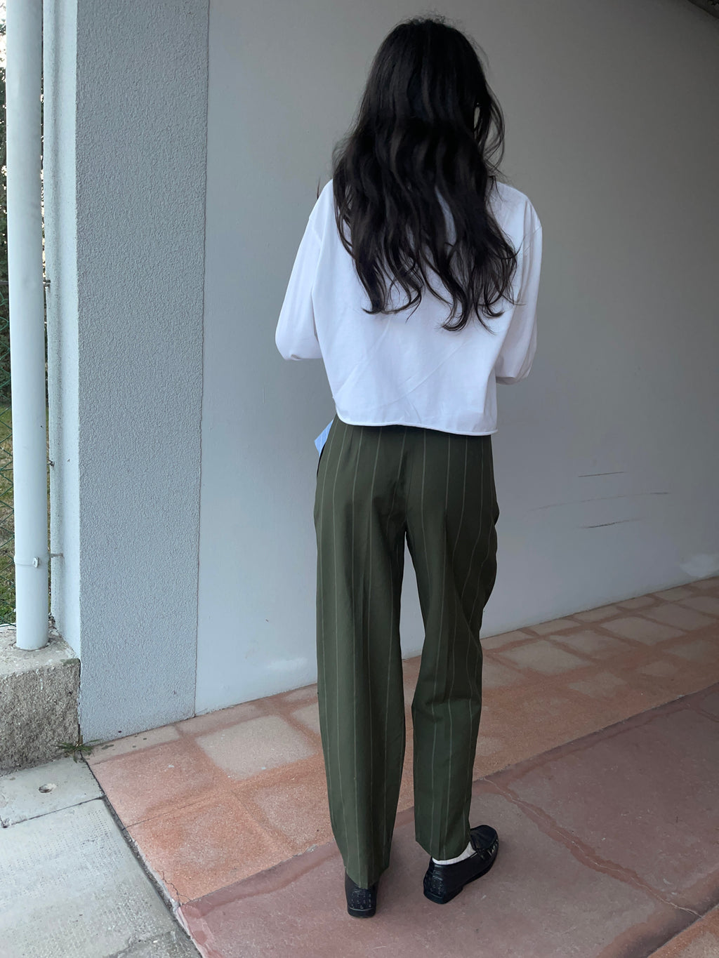 Les Copains striped trousers