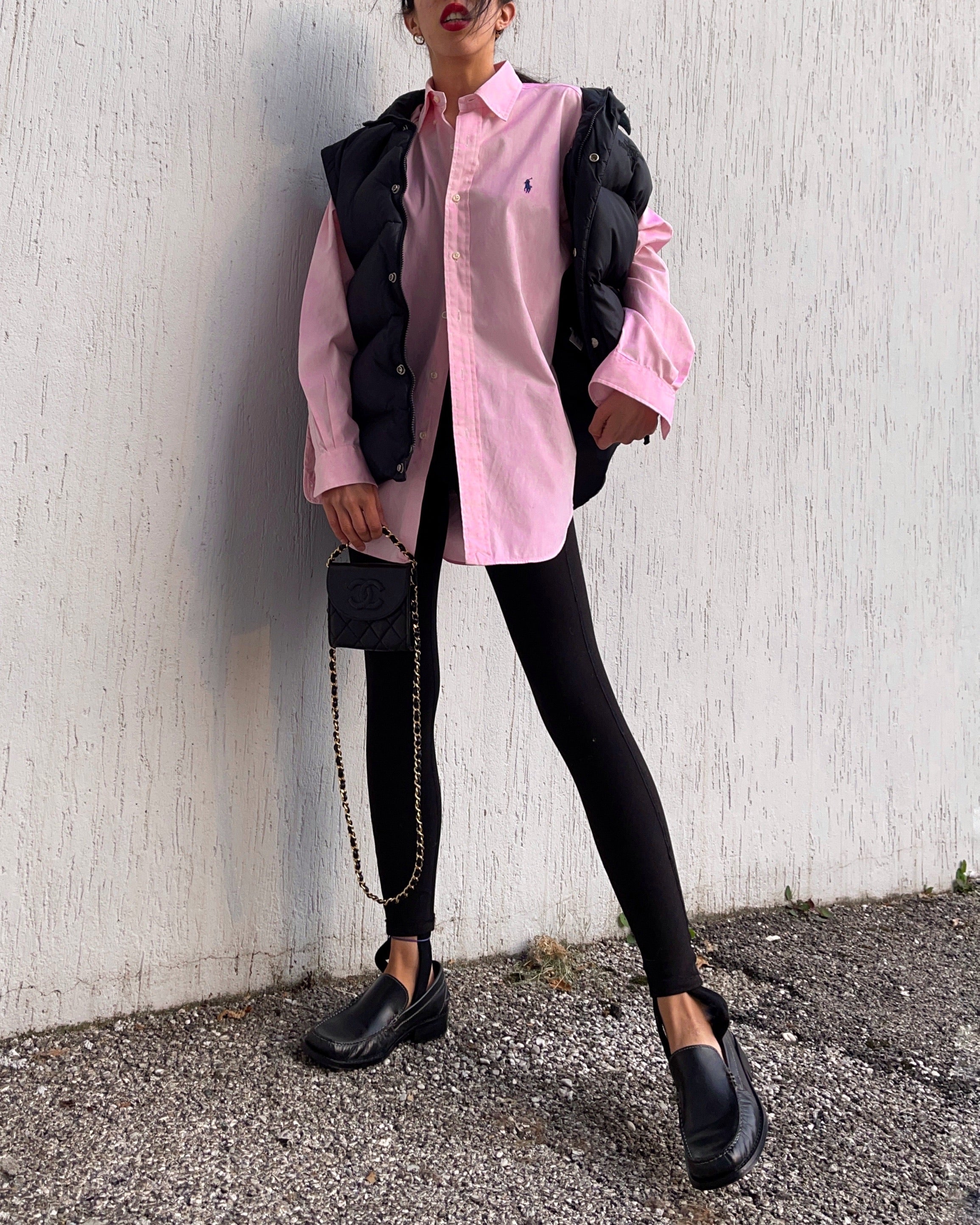 Pink Ralph Lauren button down shirt