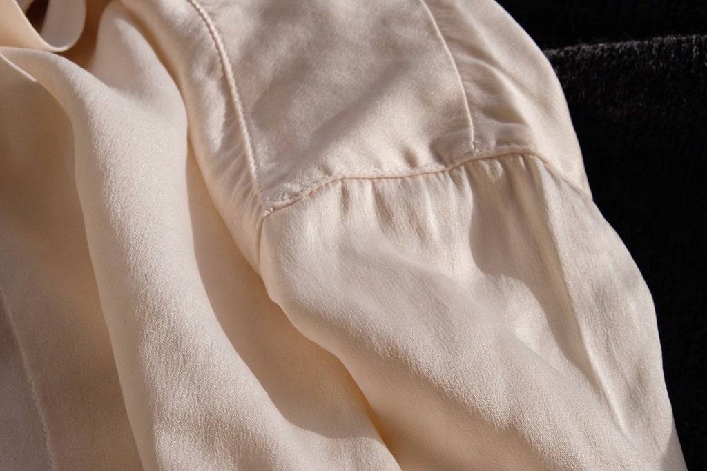 100% liquid silk button down shirt