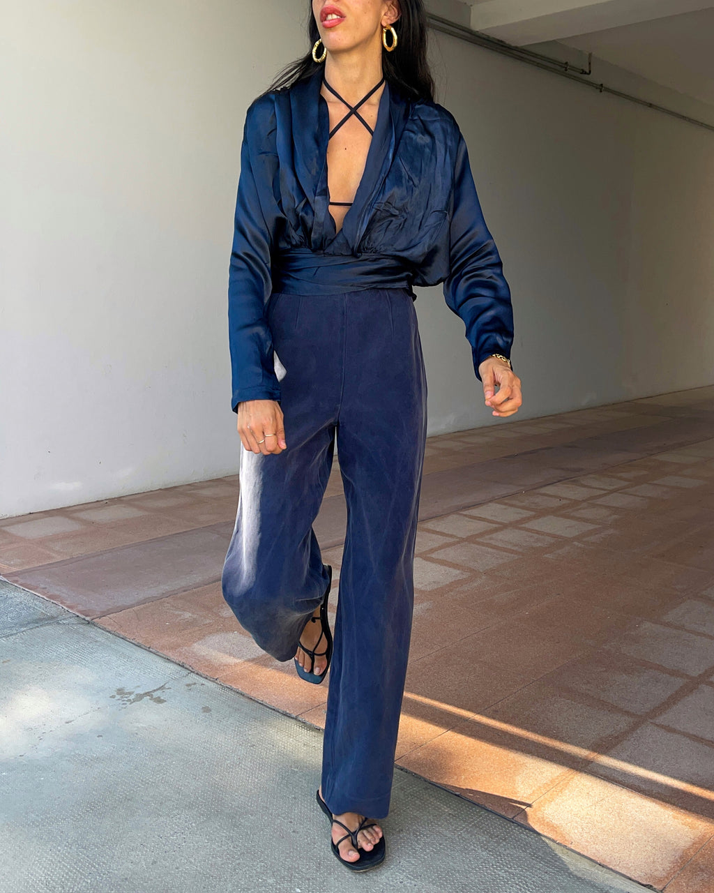 100 silk trousers