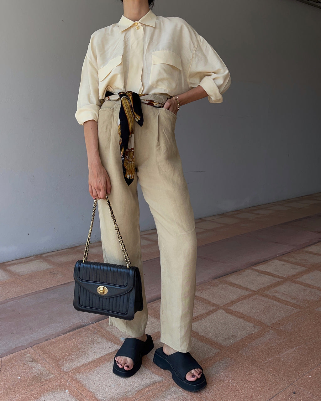 100 silk ivory shirt