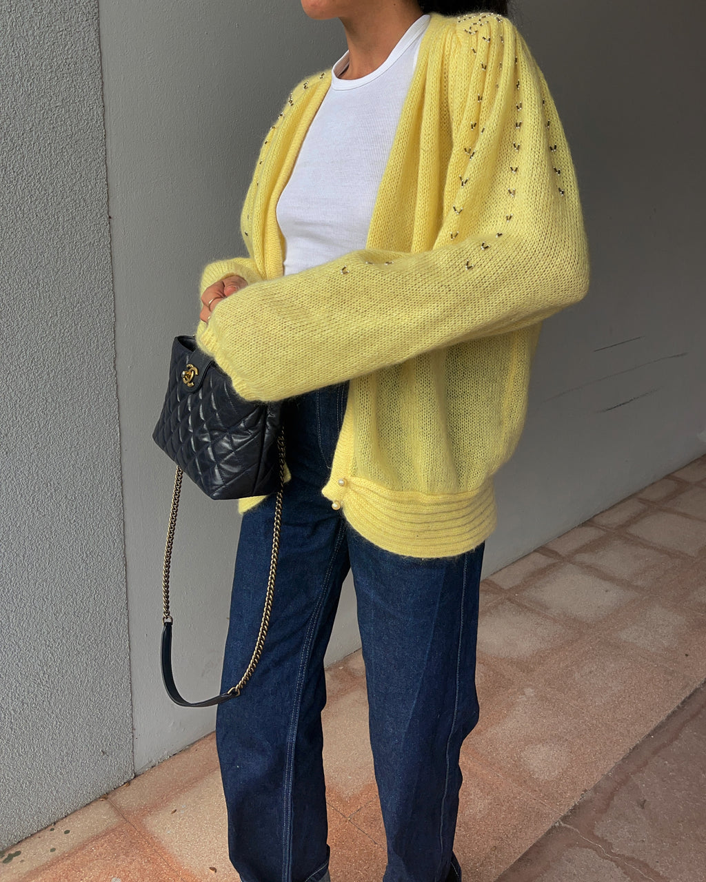 Kid mohair cardigan
